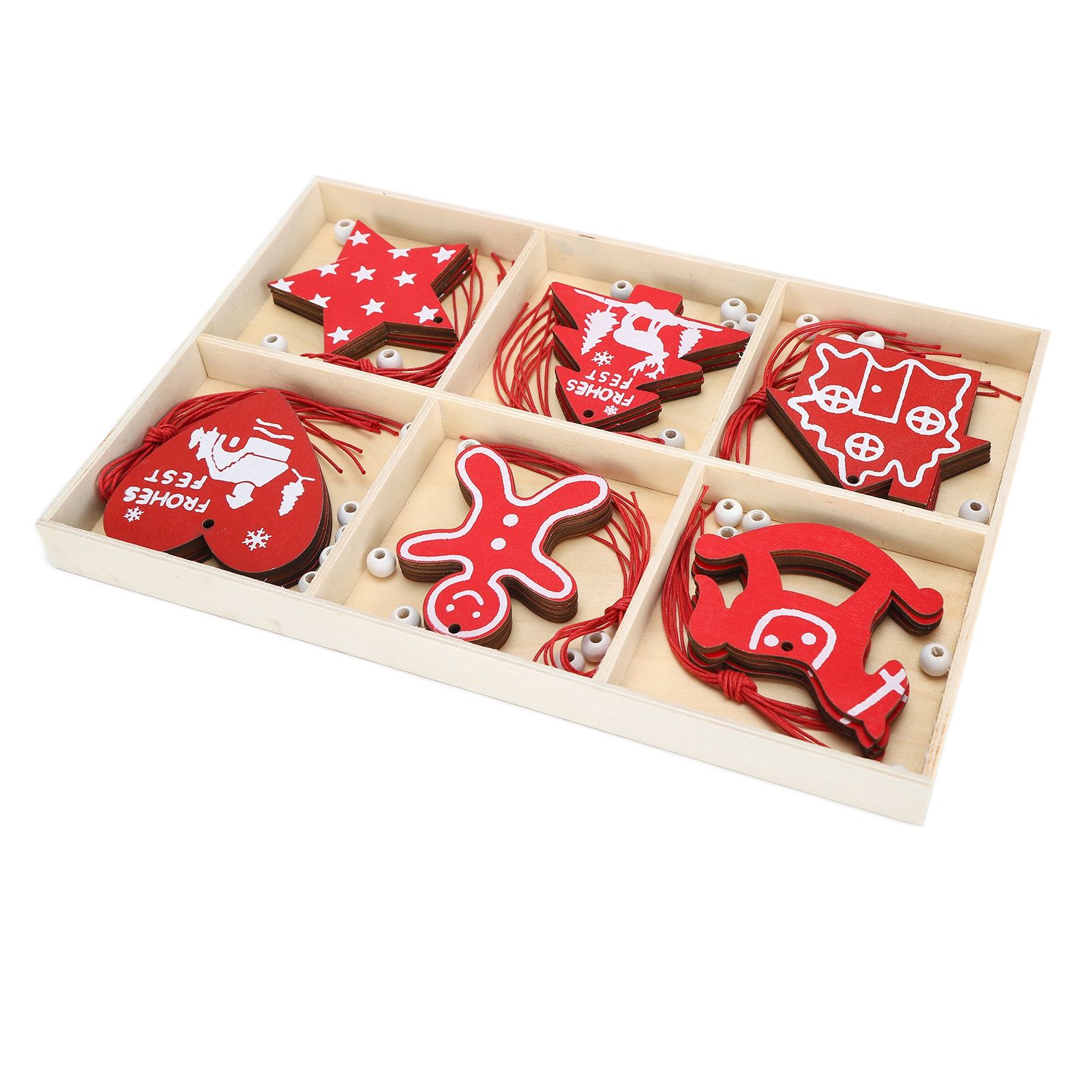 Wooden Hanging Ornaments DIY Christmas Tree Decorative Pendants Decoration AccessoriesJM02033 - Image 4