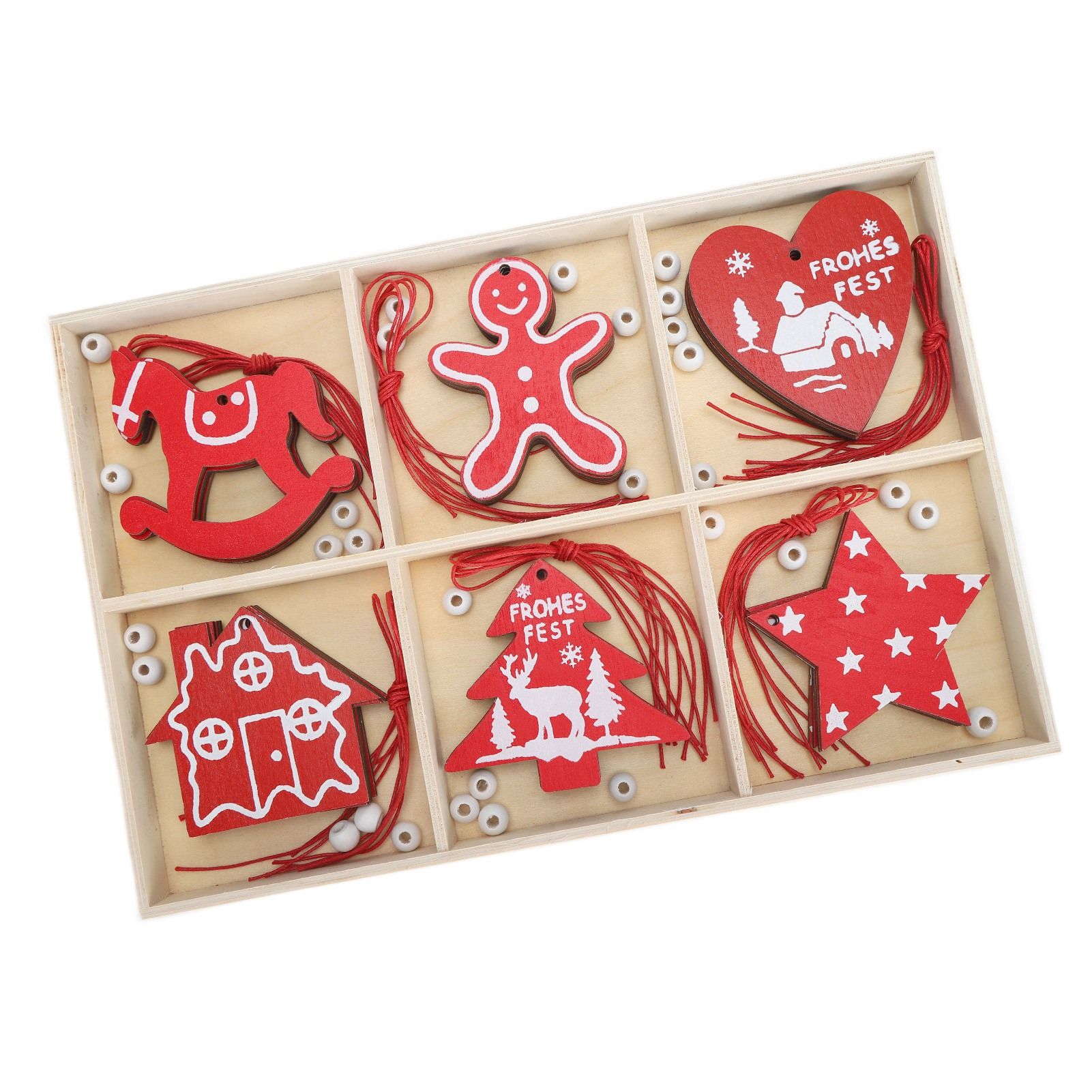 Wooden Hanging Ornaments DIY Christmas Tree Decorative Pendants Decoration AccessoriesJM02033 - Image 6