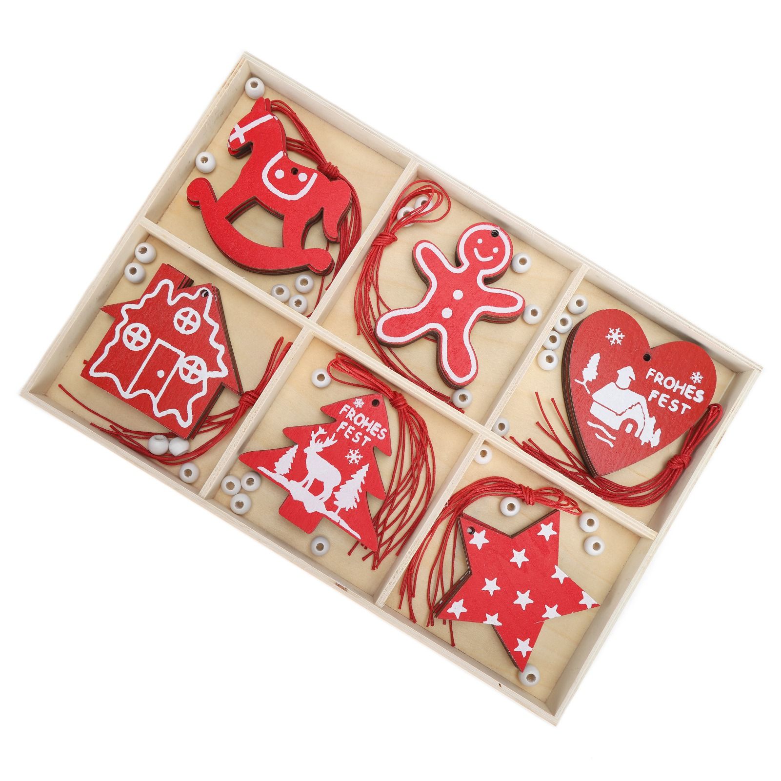 Wooden Hanging Ornaments DIY Christmas Tree Decorative Pendants Decoration AccessoriesJM02033 - Image 7