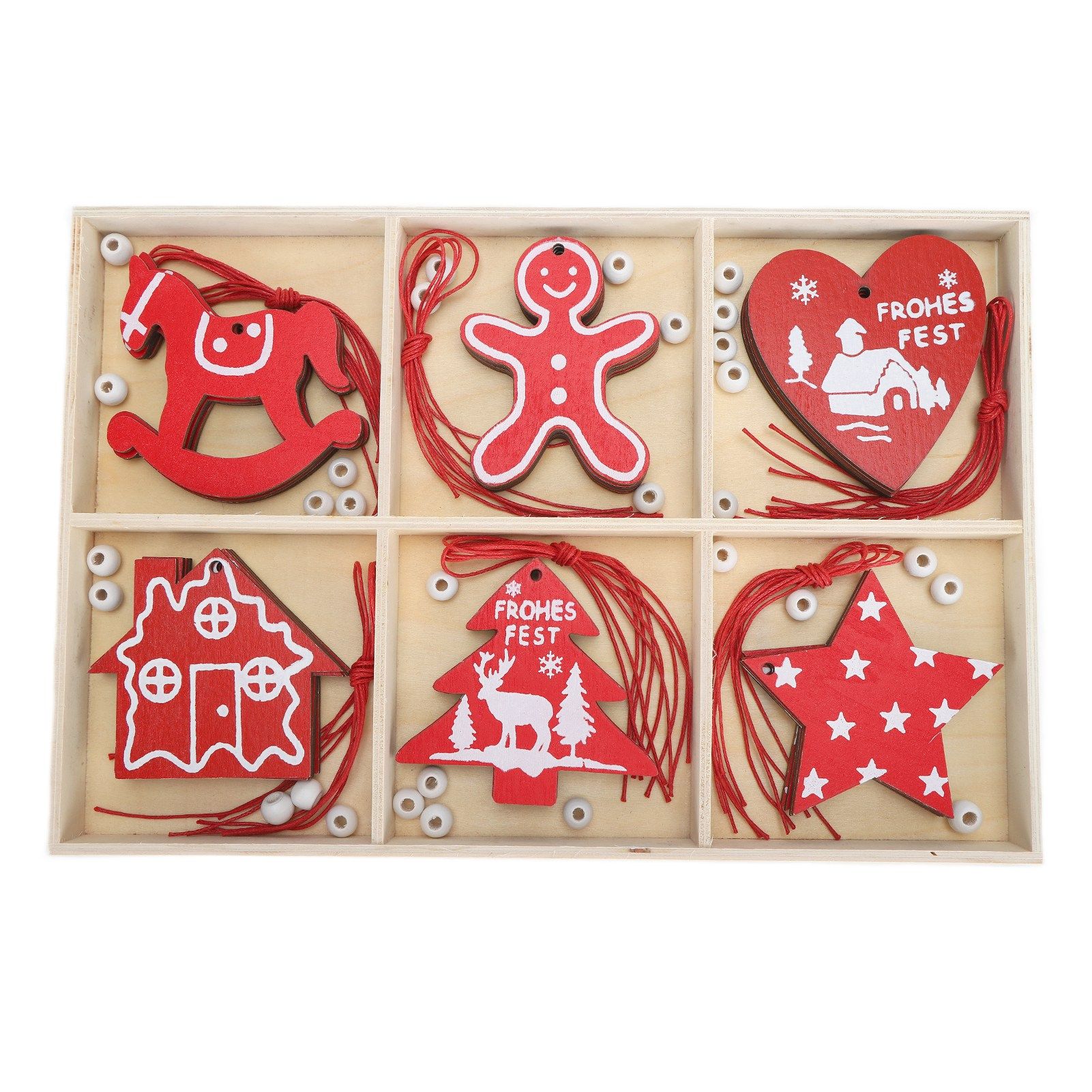 Wooden Hanging Ornaments DIY Christmas Tree Decorative Pendants Decoration AccessoriesJM02033 - Image 8