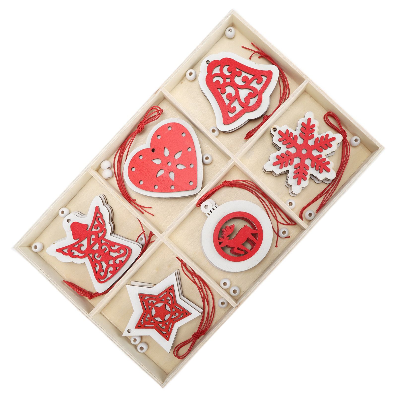 Wooden Hanging Ornaments DIY Christmas Tree Decorative Pendants Decoration AccessoriesJM02034 - Image 2