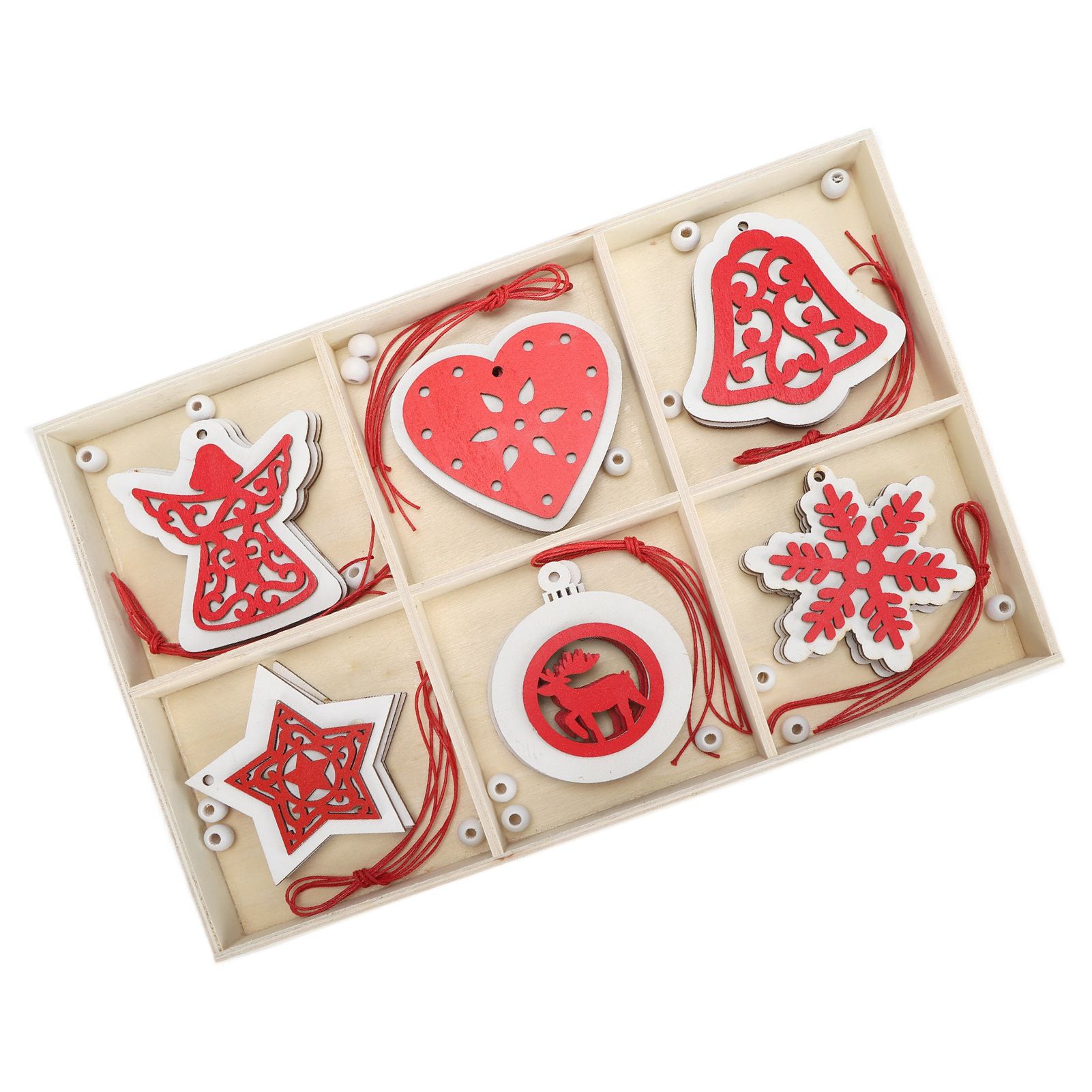 Wooden Hanging Ornaments DIY Christmas Tree Decorative Pendants Decoration AccessoriesJM02034 - Image 3