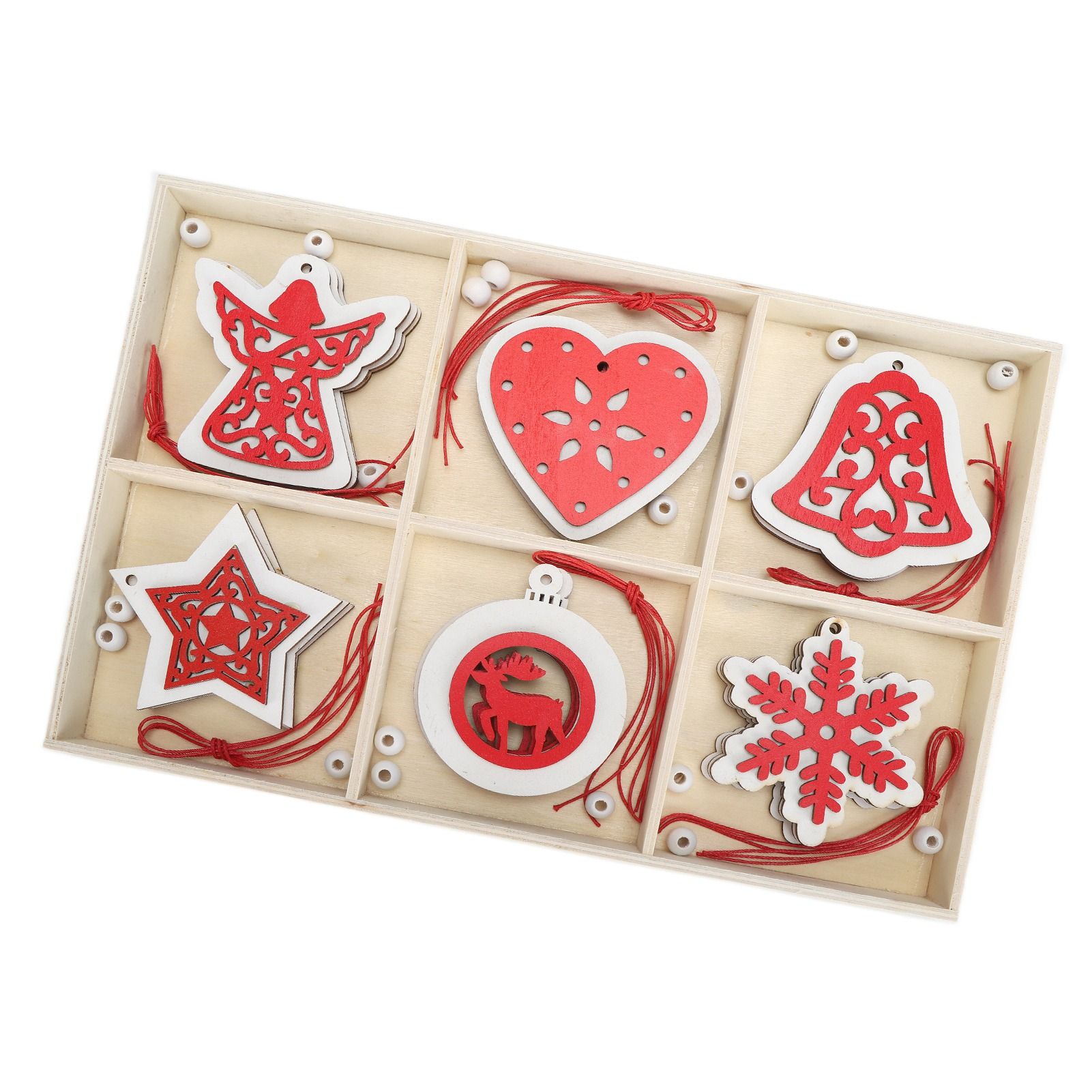 Wooden Hanging Ornaments DIY Christmas Tree Decorative Pendants Decoration AccessoriesJM02034 - Image 4