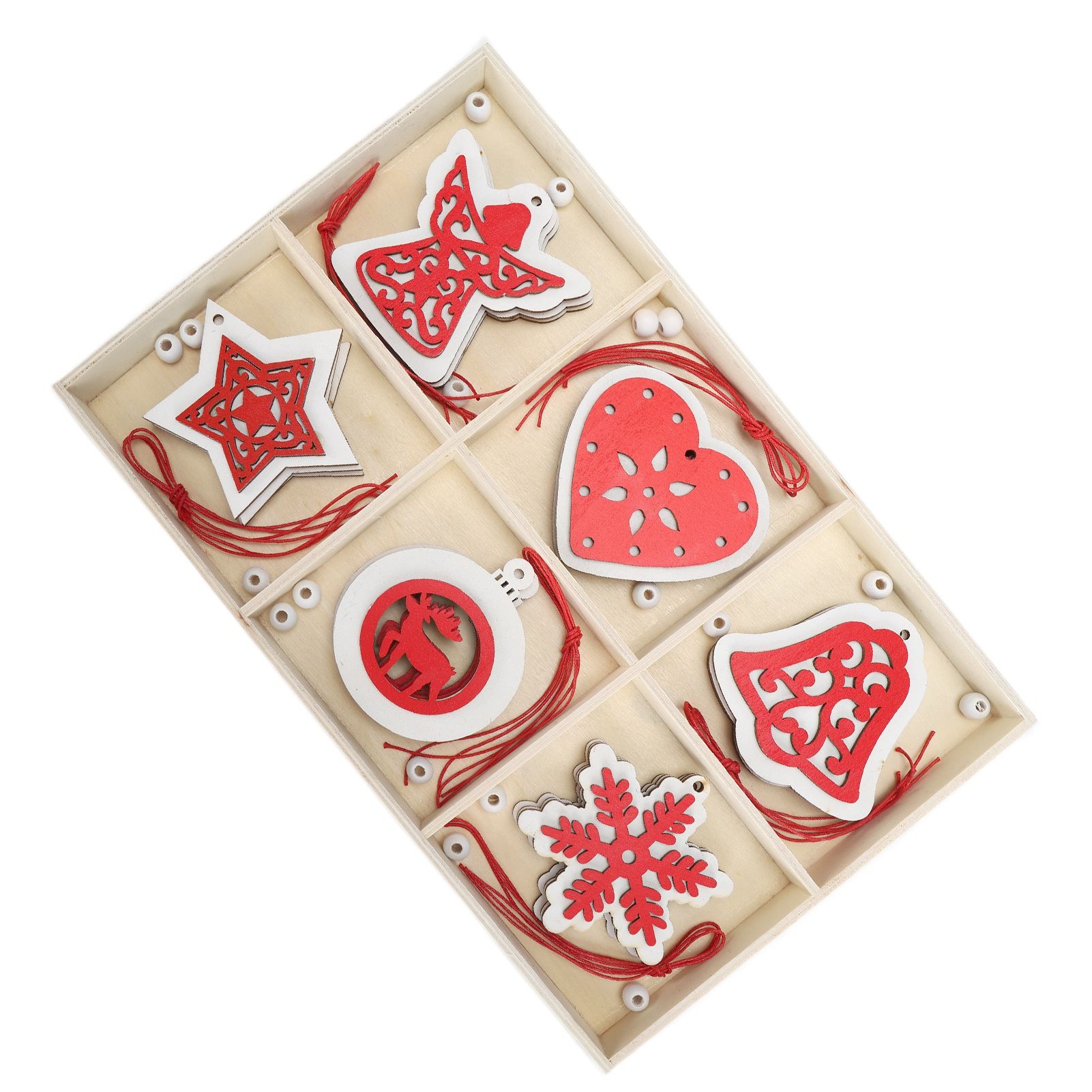 Wooden Hanging Ornaments DIY Christmas Tree Decorative Pendants Decoration AccessoriesJM02034 - Image 5