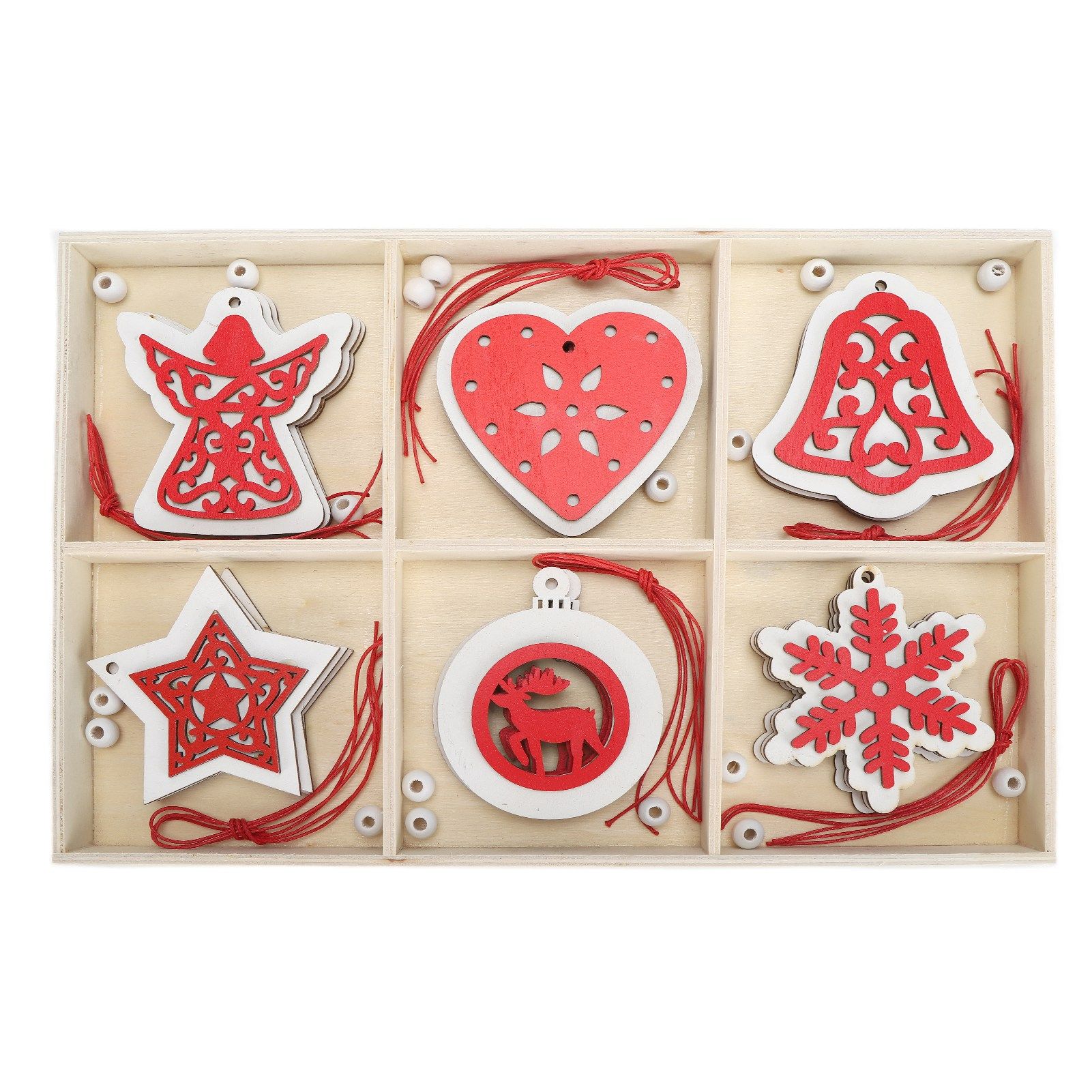 Wooden Hanging Ornaments DIY Christmas Tree Decorative Pendants Decoration AccessoriesJM02034 - Image 7