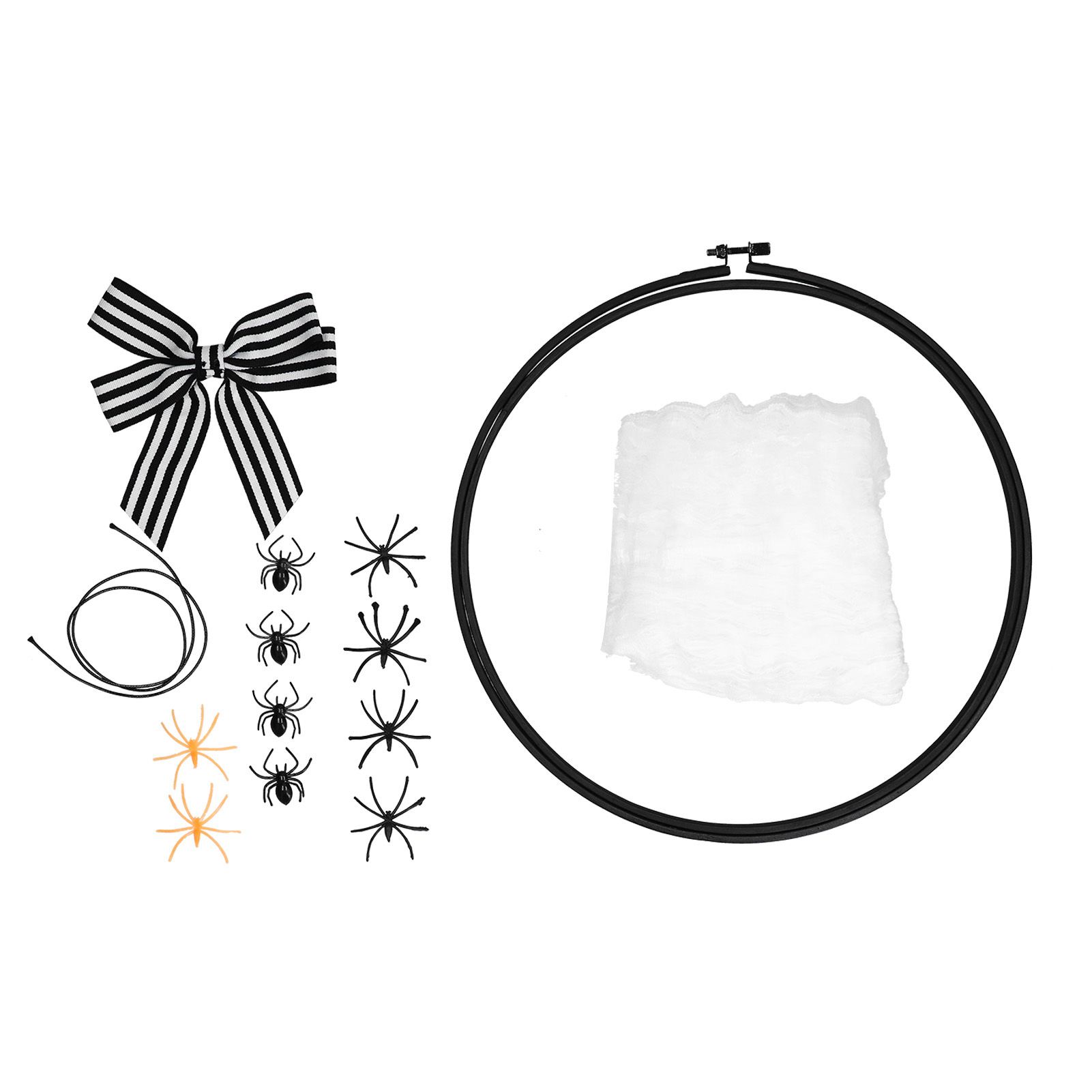 Halloween Embroidery DIY Decorative Cross Stitch Crafts Kit for Home Festival DecorationWith Bowknot - Image 1