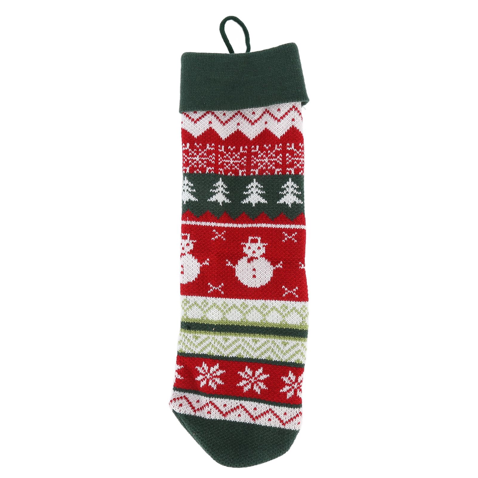 Christmas Decorations Children Sock Ornament Gift Bag Home Decoration for FestivalGreen Rope - Image 1