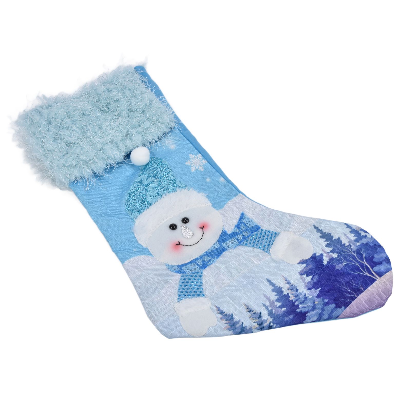 Cute Hanging Christmas Sock Luminous Candies Bag Gift Stocking with Hook for FestivalSnowman Type - Image 3