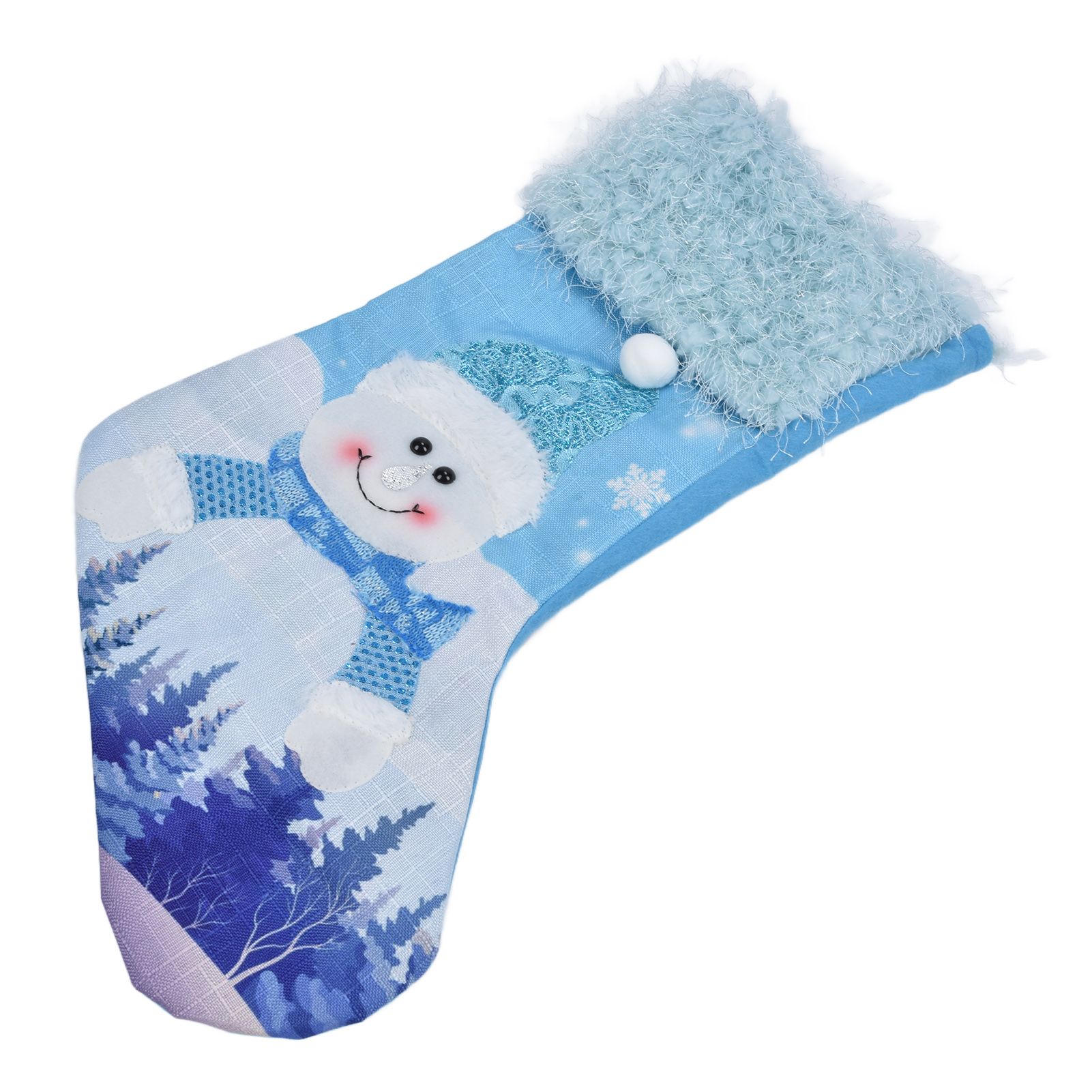 Cute Hanging Christmas Sock Luminous Candies Bag Gift Stocking with Hook for FestivalSnowman Type - Image 4