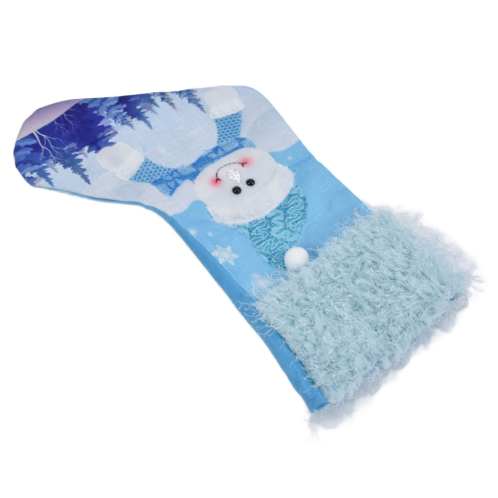 Cute Hanging Christmas Sock Luminous Candies Bag Gift Stocking with Hook for FestivalSnowman Type - Image 7