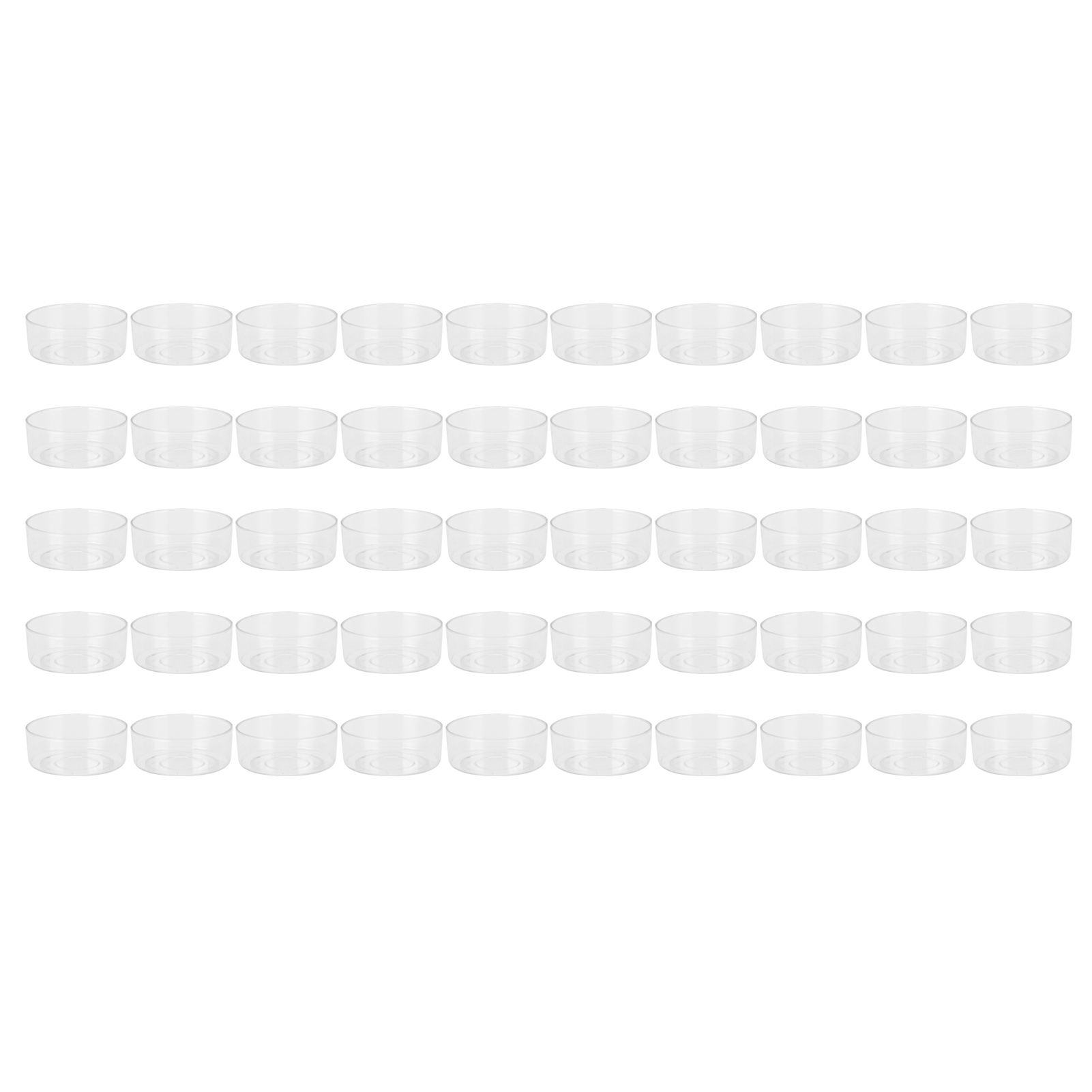 50Pcs DIY Plastic Candle Mold Transparent Heat Resistant Candle Making Container AccessoryRound Shape - Image 1