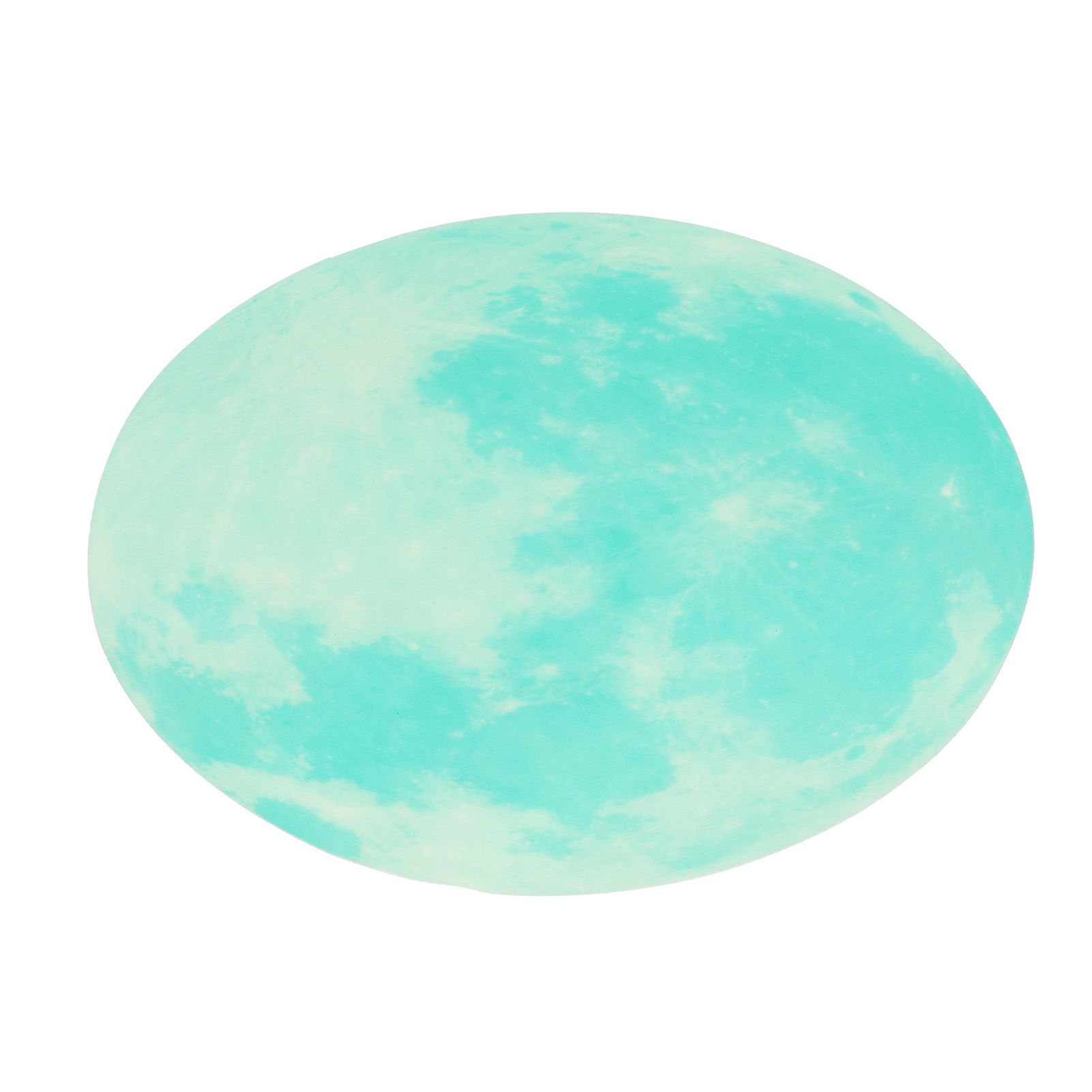 Cyan Green Light Moon Design Fluorescent Wall Sticker Self Adhesive Decorative Sticker Decal - Image 2