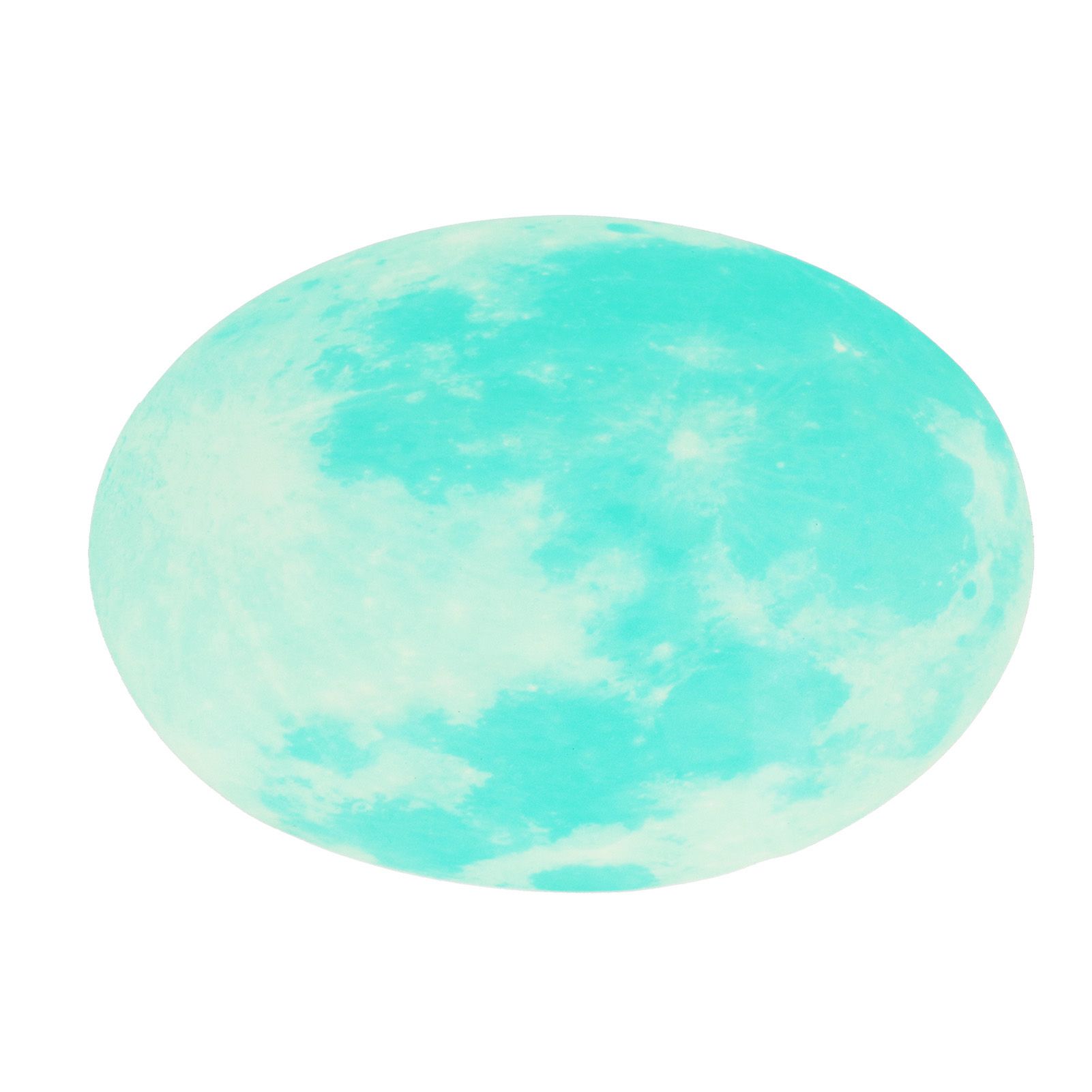 Cyan Green Light Moon Design Fluorescent Wall Sticker Self Adhesive Decorative Sticker Decal - Image 3