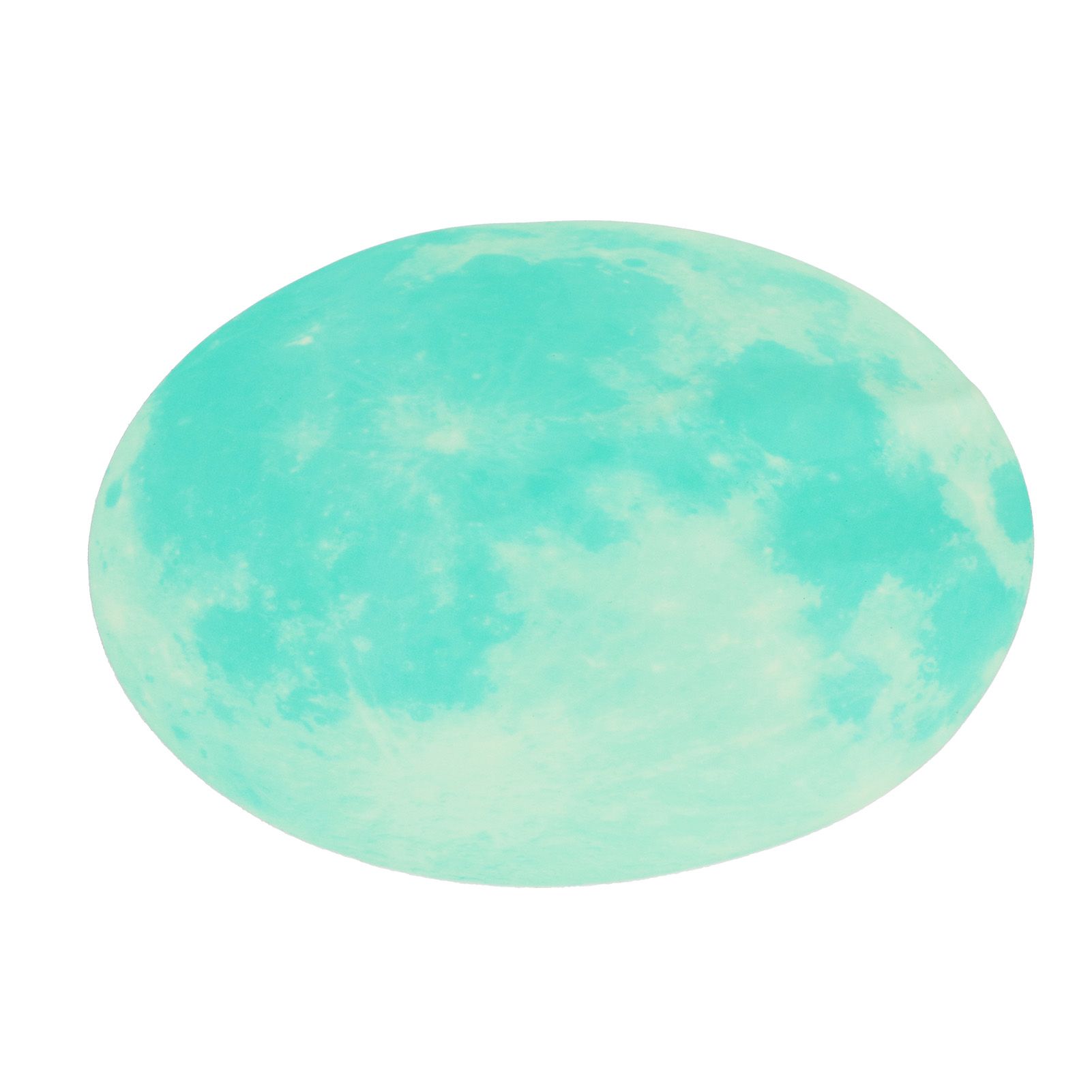 Cyan Green Light Moon Design Fluorescent Wall Sticker Self Adhesive Decorative Sticker Decal - Image 4