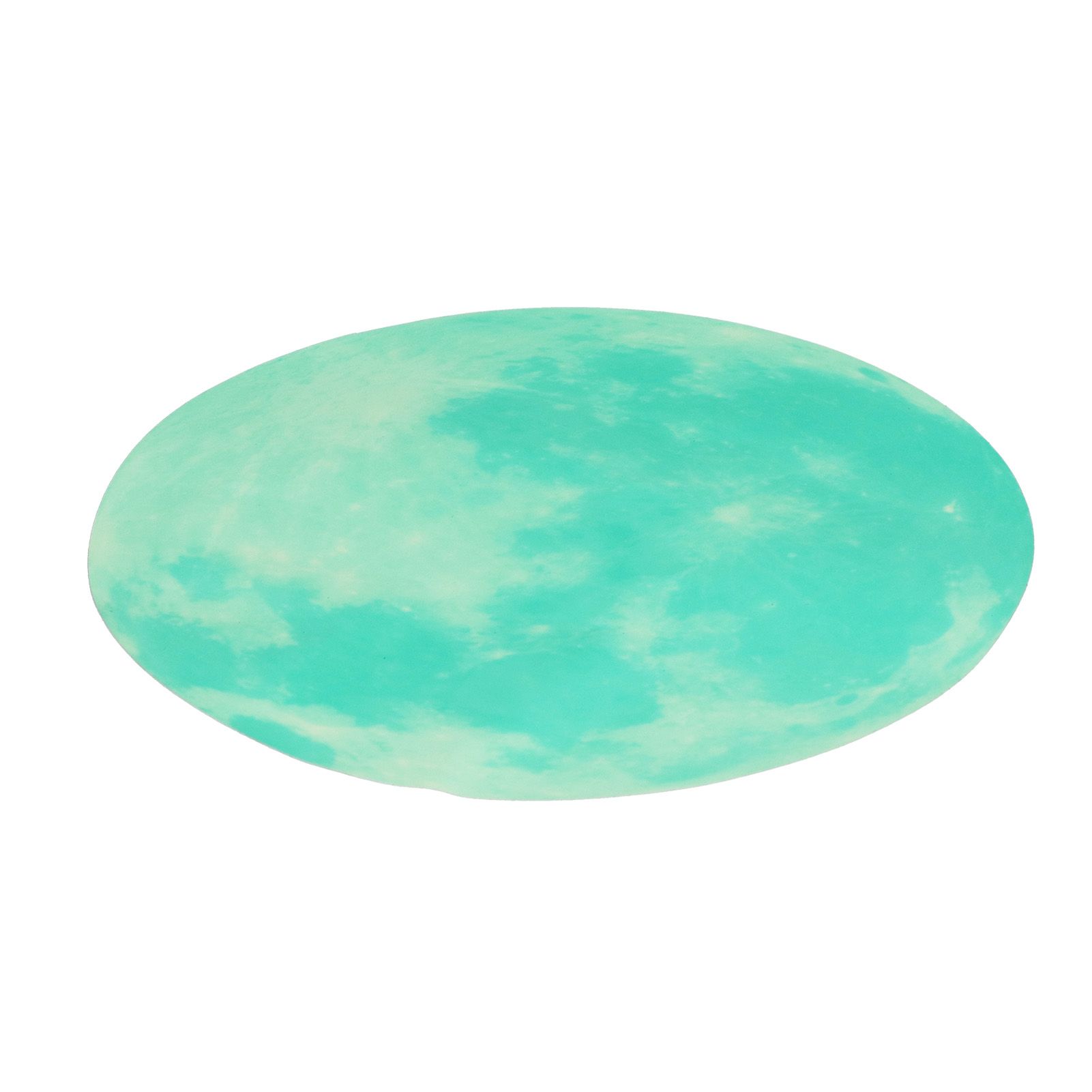 Cyan Green Light Moon Design Fluorescent Wall Sticker Self Adhesive Decorative Sticker Decal - Image 6