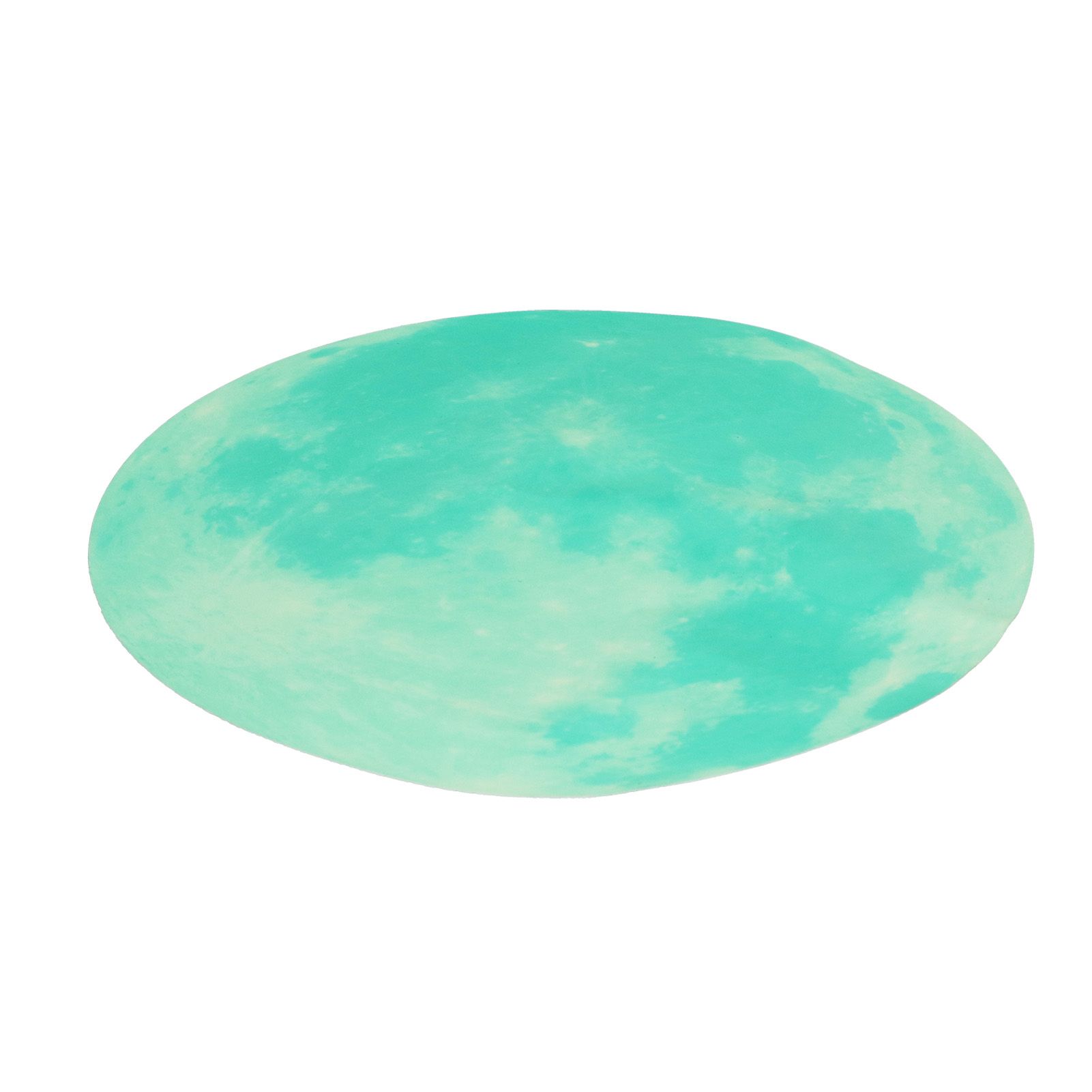 Cyan Green Light Moon Design Fluorescent Wall Sticker Self Adhesive Decorative Sticker Decal - Image 7
