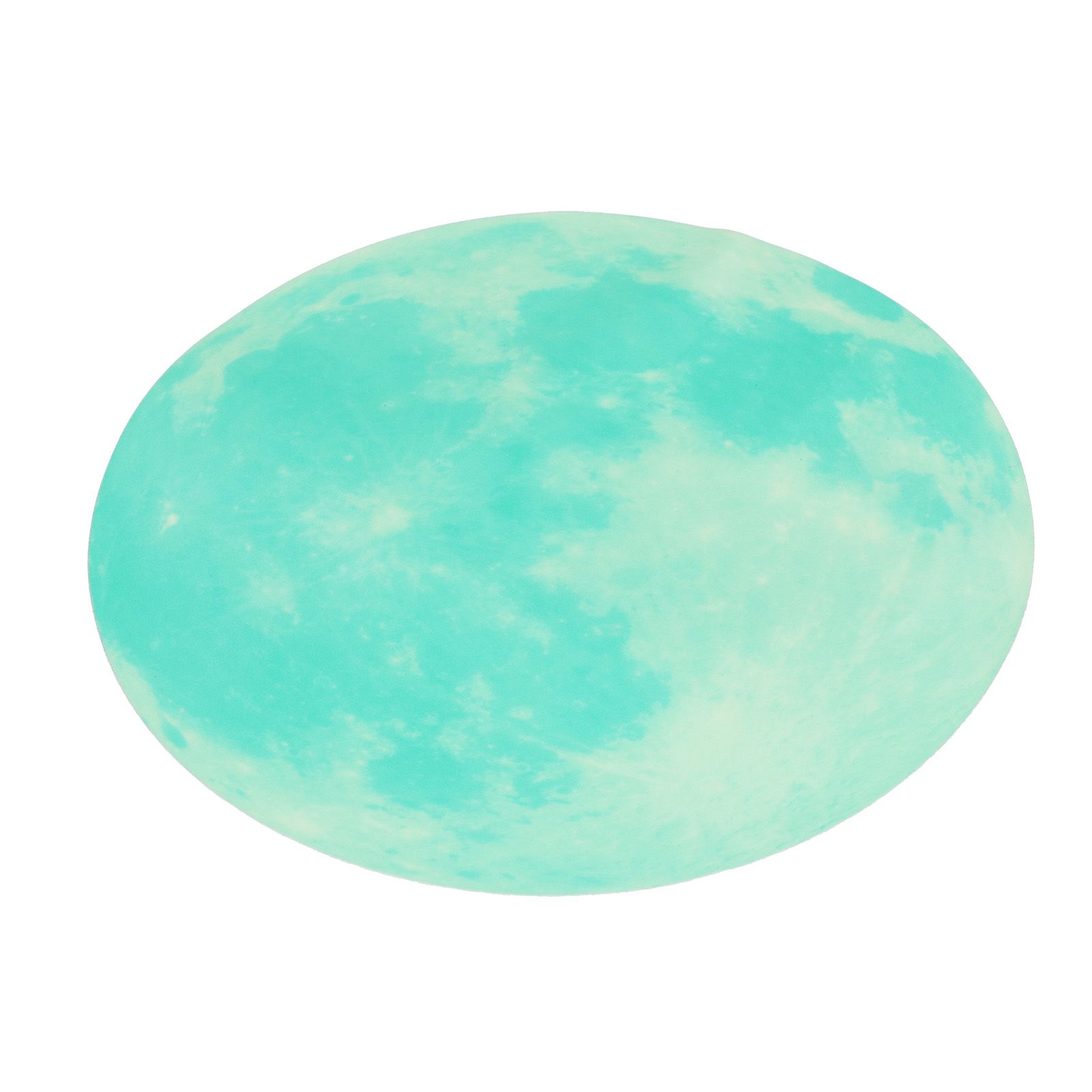 Cyan Green Light Moon Design Fluorescent Wall Sticker Self Adhesive Decorative Sticker Decal - Image 8