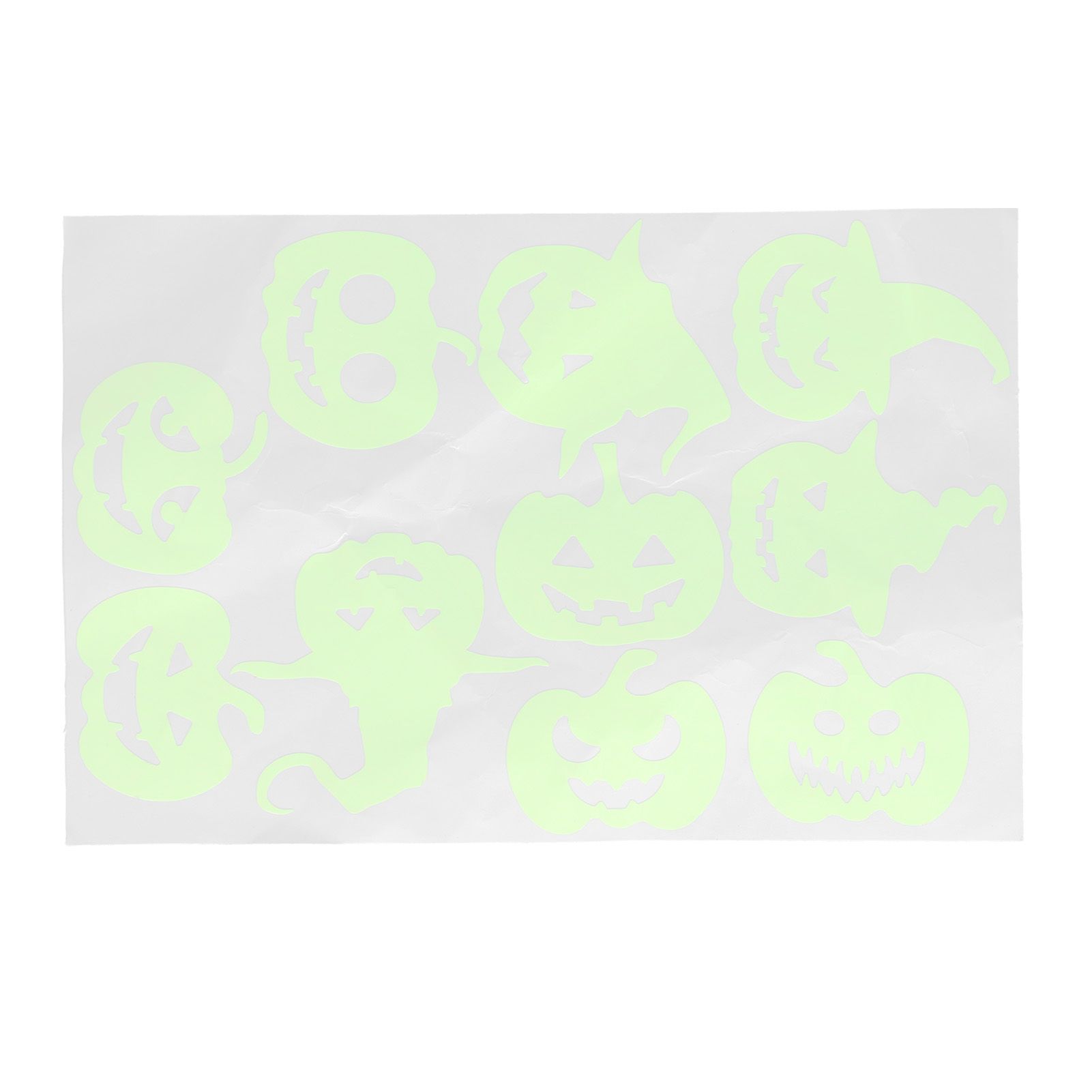 Halloween Fluorescent Wall Sticker Self Adhesive Decorative Sticker with Witch Pumpkin Pattern - Image 1