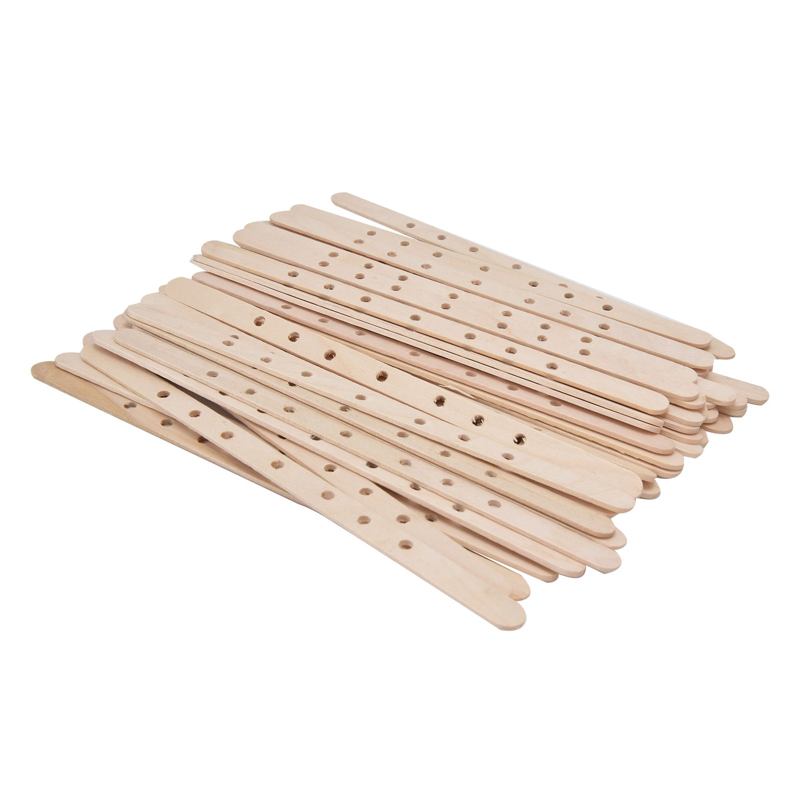 50Pcs Candle Wick Holder Birch Easy Use Reusable Wooden Wax Core Holder for Making Candles180x10mm 7 Hole - Image 2