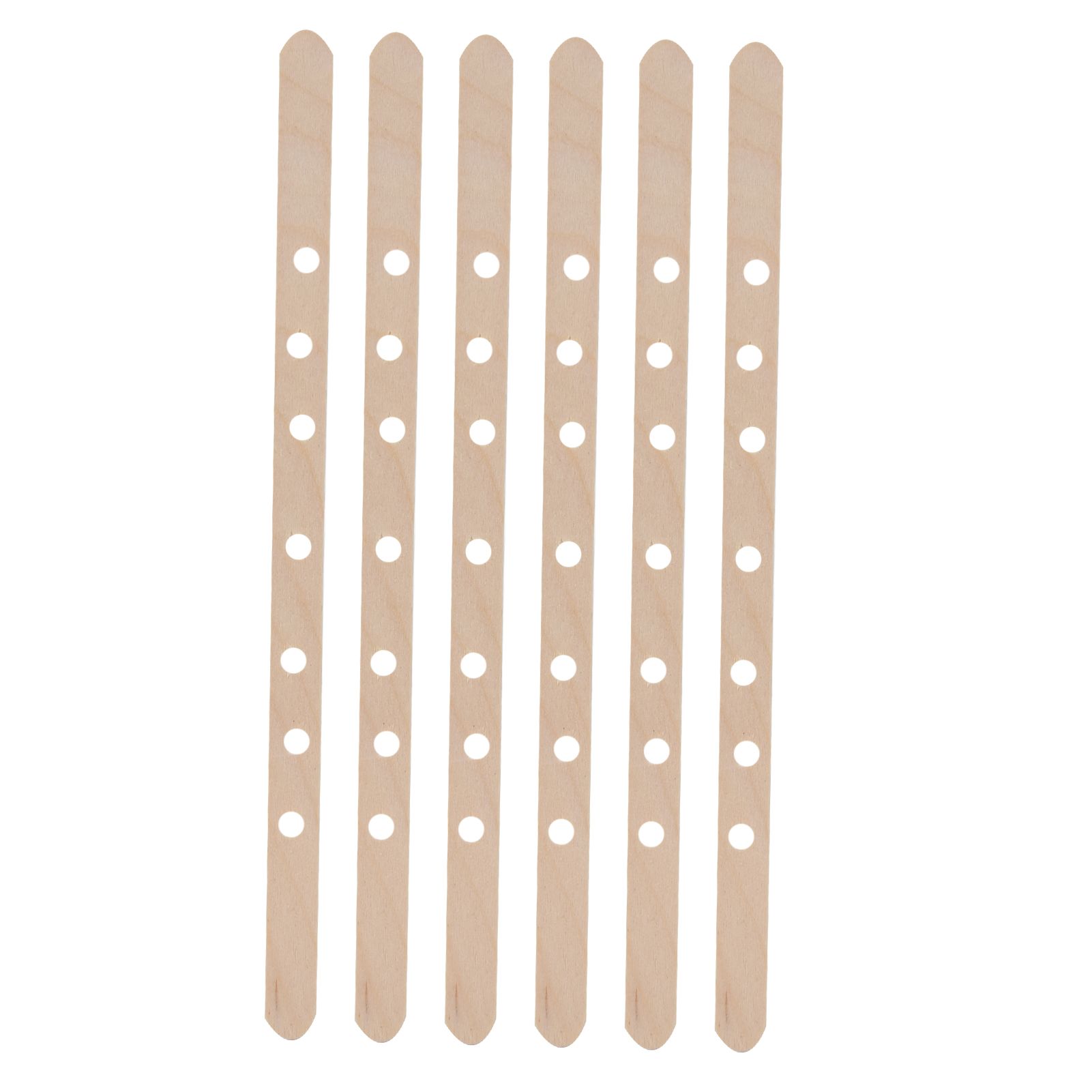 50Pcs Candle Wick Holder Birch Easy Use Reusable Wooden Wax Core Holder for Making Candles180x10mm 7 Hole - Image 4