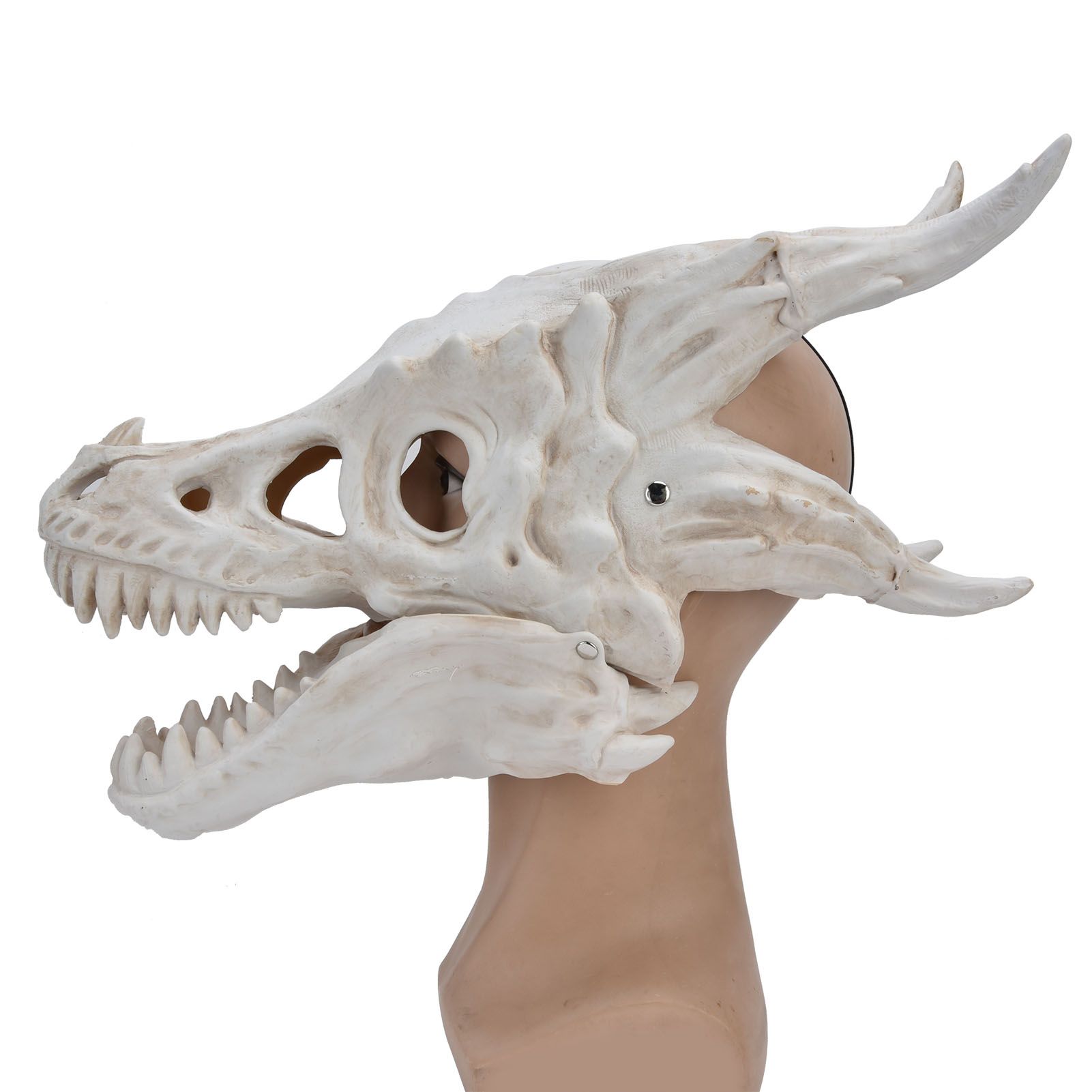 Latex Simulation Dinosaur Skull Mask Head Cover Halloween Costume Party Cosplay Props Decoration - Image 2