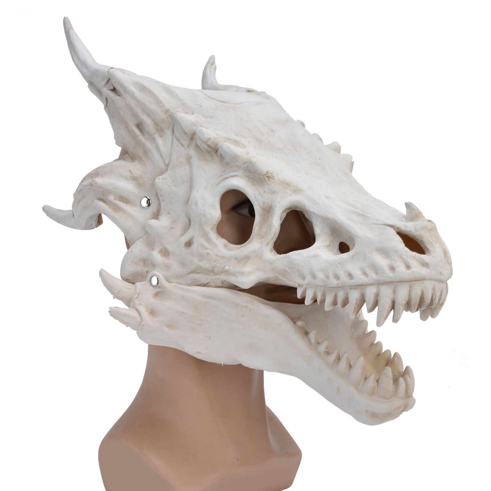 Latex Simulation Dinosaur Skull Mask Head Cover Halloween Costume Party Cosplay Props Decoration - Image 3