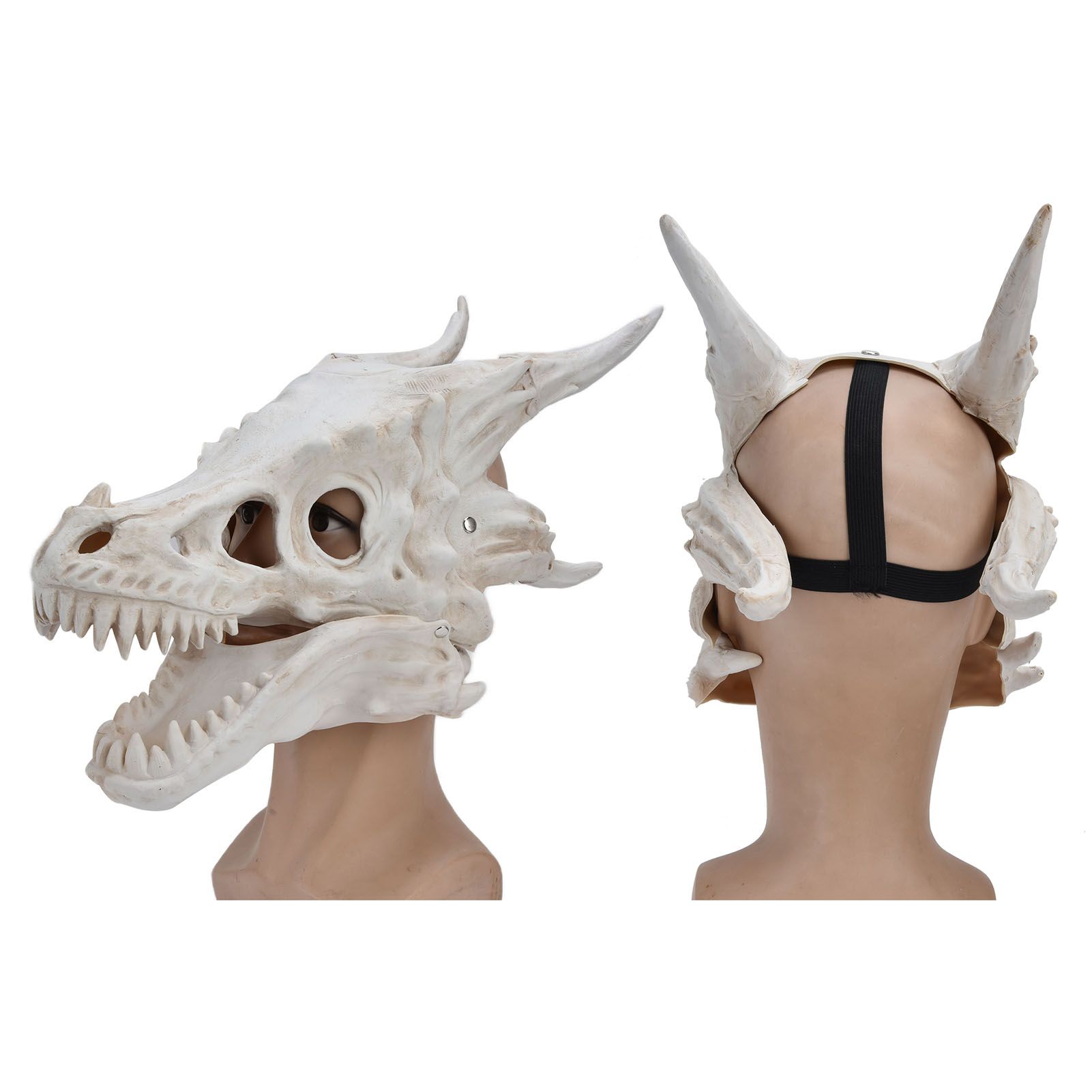 Latex Simulation Dinosaur Skull Mask Head Cover Halloween Costume Party Cosplay Props Decoration - Image 6