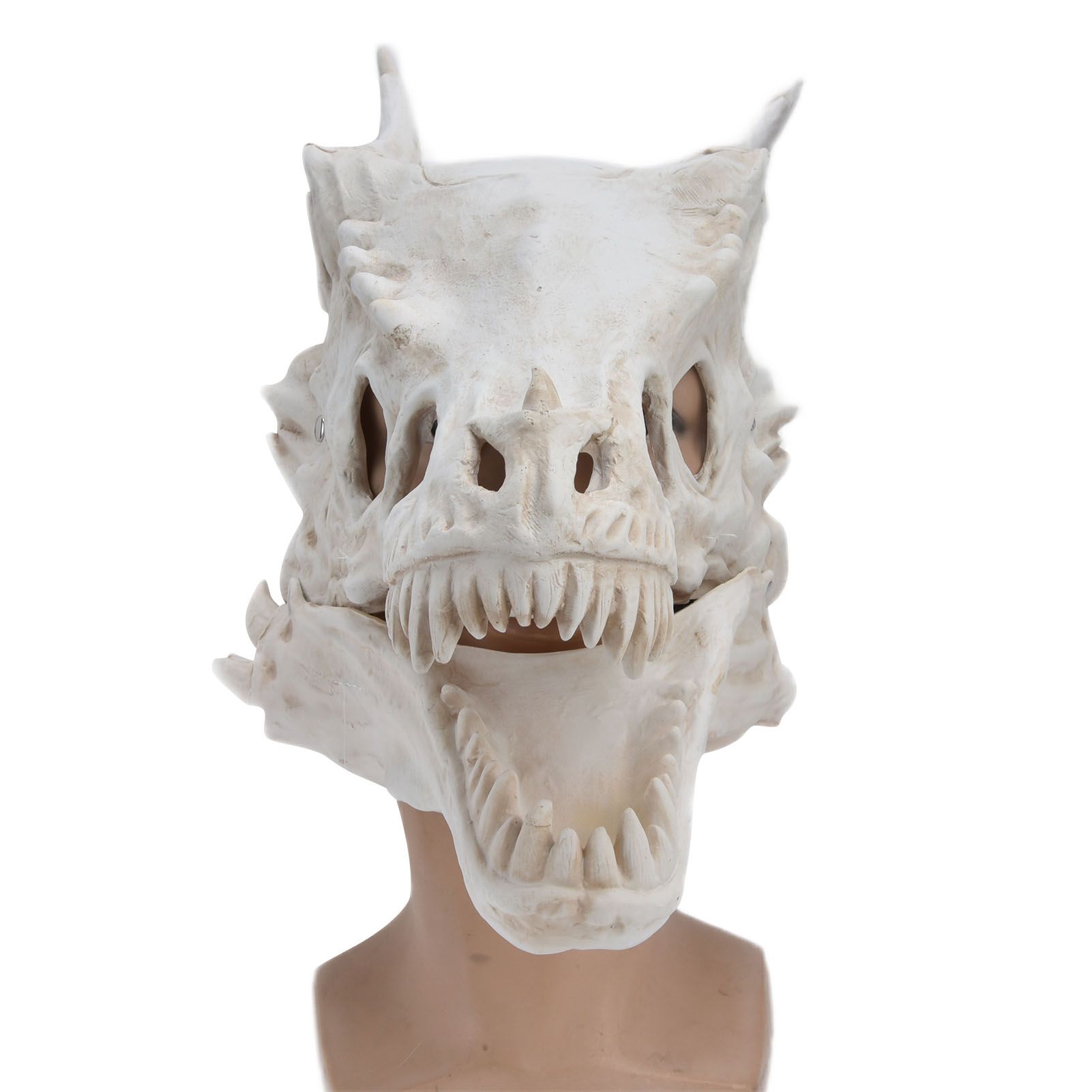 Latex Simulation Dinosaur Skull Mask Head Cover Halloween Costume Party Cosplay Props Decoration - Image 7