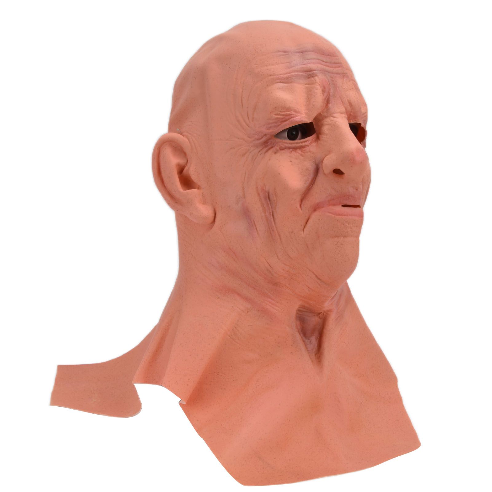 Old Man Mask Scary Halloween Latex Bald Human Head Cover Costume Party Cosplay Props - Image 2