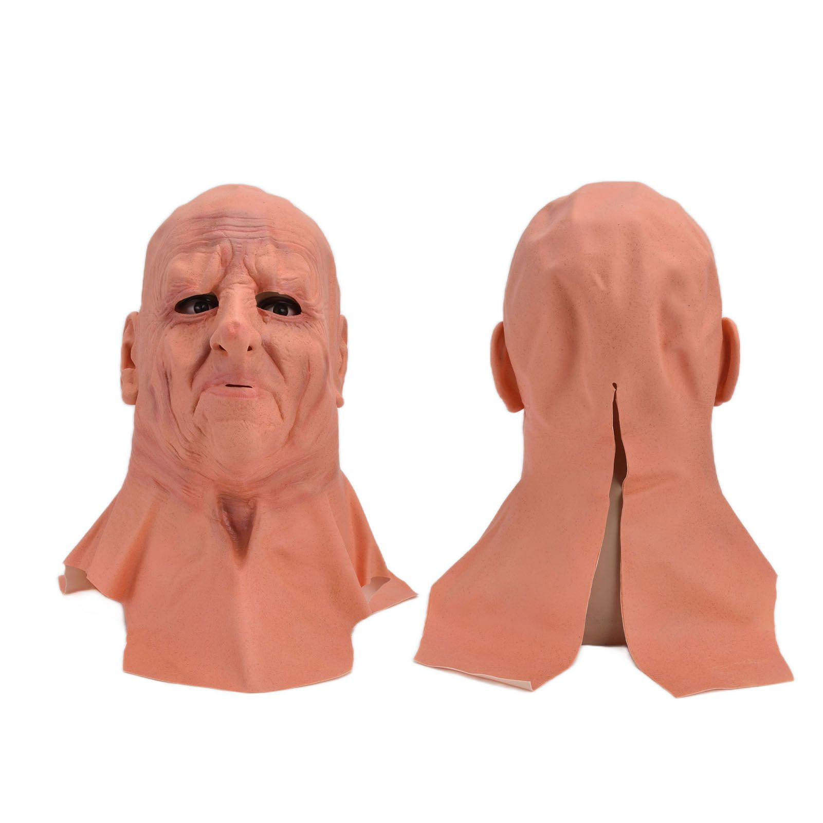Old Man Mask Scary Halloween Latex Bald Human Head Cover Costume Party Cosplay Props - Image 6
