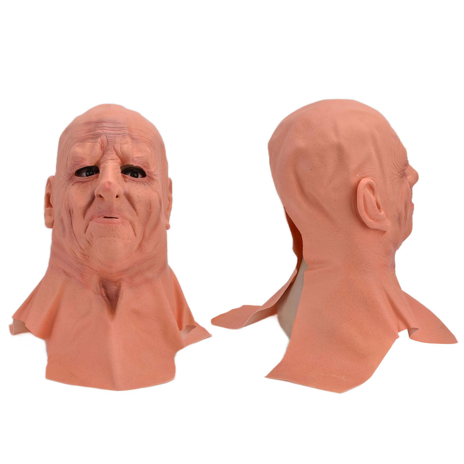 Old Man Mask Scary Halloween Latex Bald Human Head Cover Costume Party Cosplay Props - Image 7