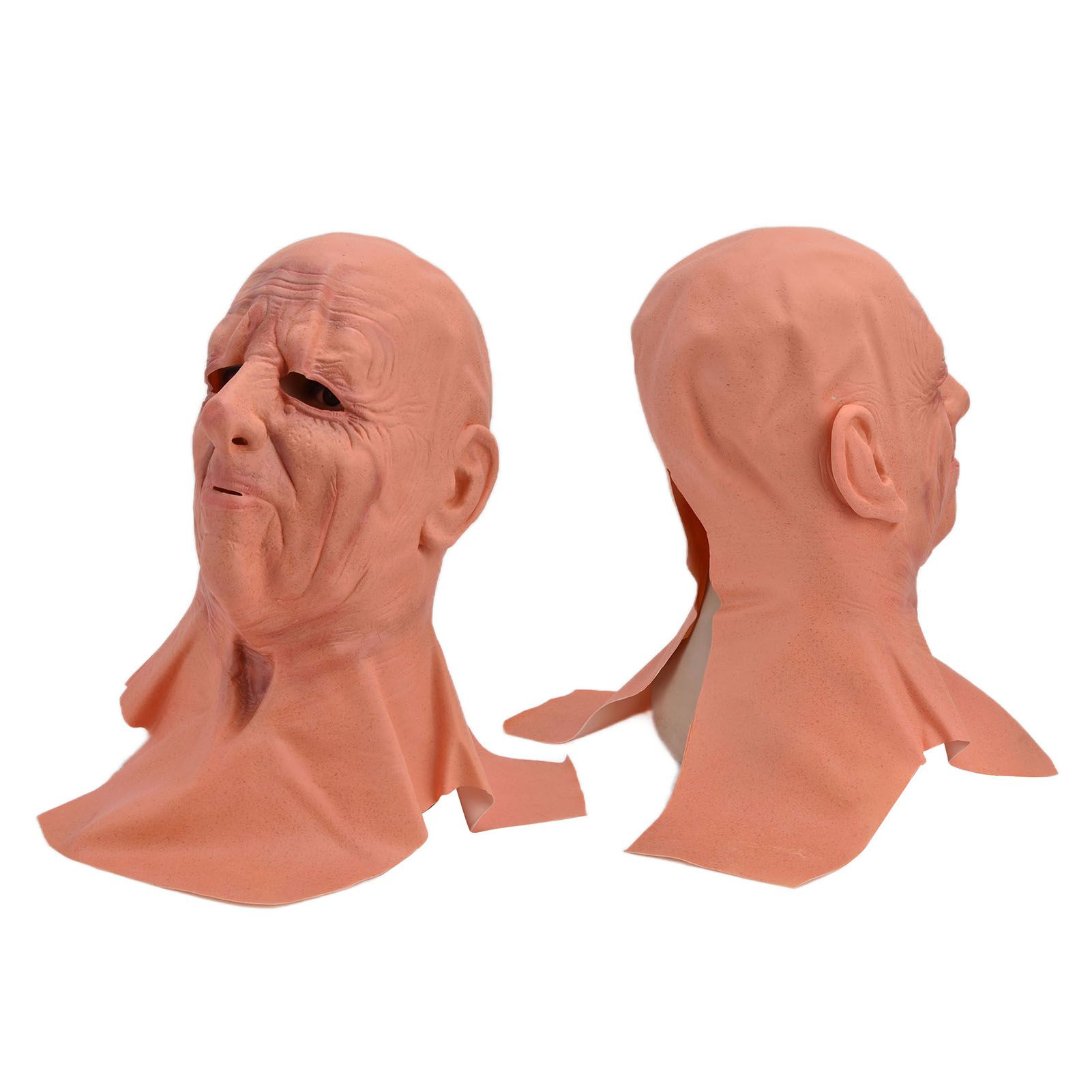 Old Man Mask Scary Halloween Latex Bald Human Head Cover Costume Party Cosplay Props - Image 8