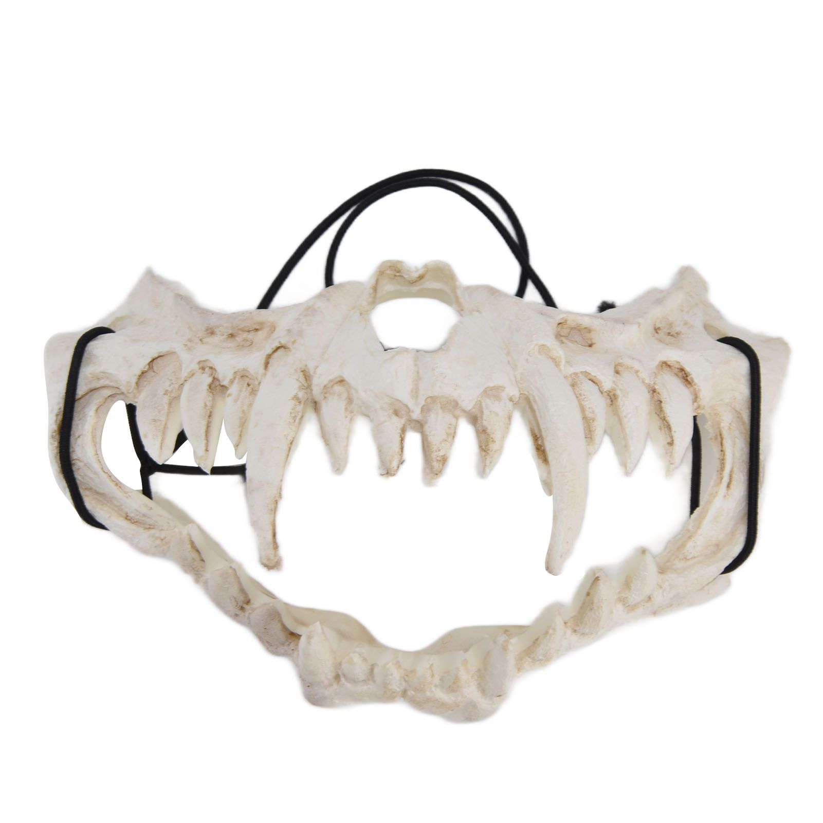 Skull Mask Latex Tiger Tooth Type Durable Waterproof Adjustable Scary Mask for Party Festival Theater - Image 1