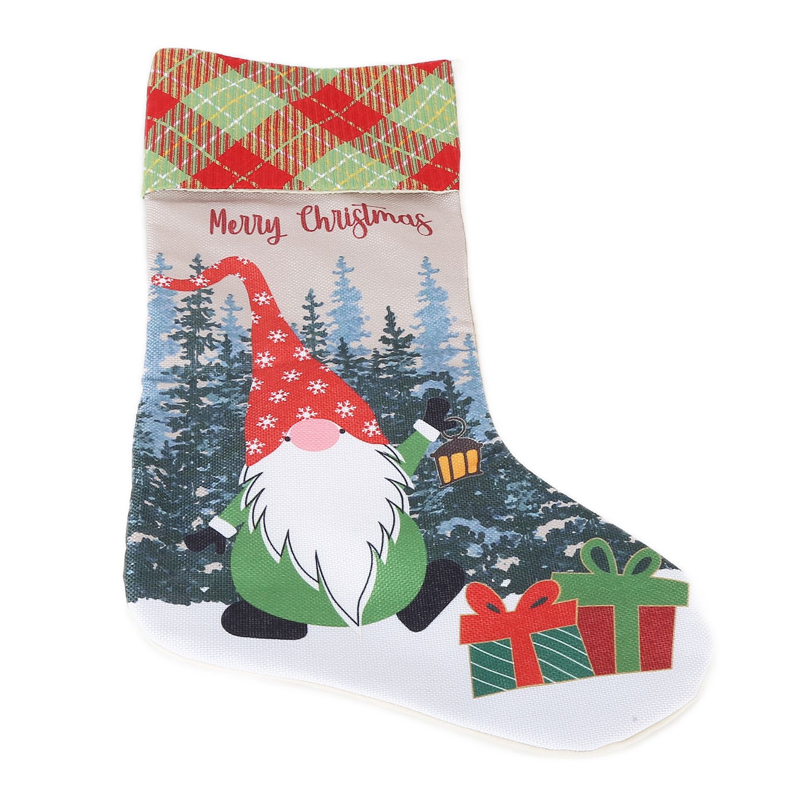 Christmas Decorative Sock Faceless Doll Pattern Children's Gift Bag for Festival Costume PartyRed Hat - Image 2