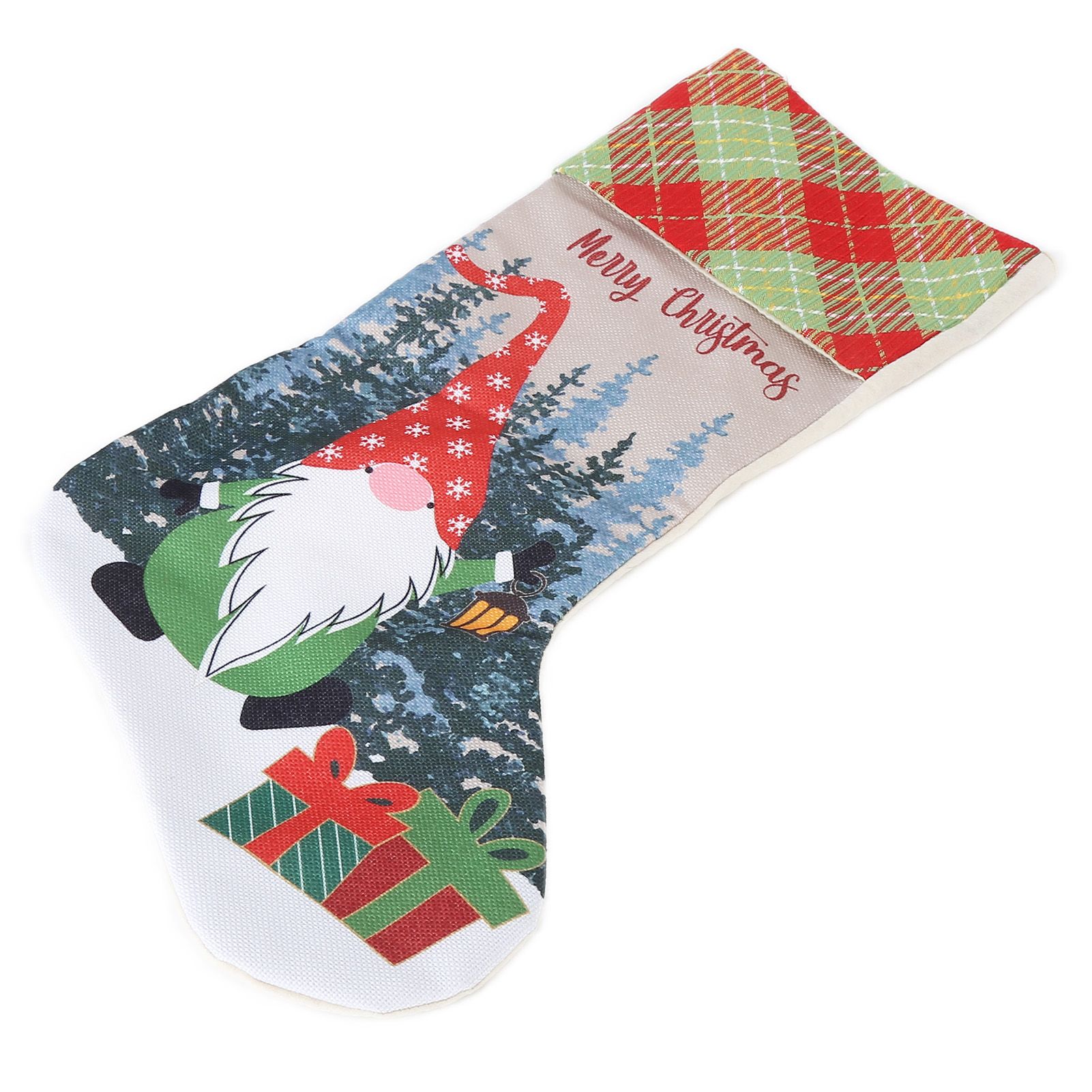 Christmas Decorative Sock Faceless Doll Pattern Children's Gift Bag for Festival Costume PartyRed Hat - Image 3