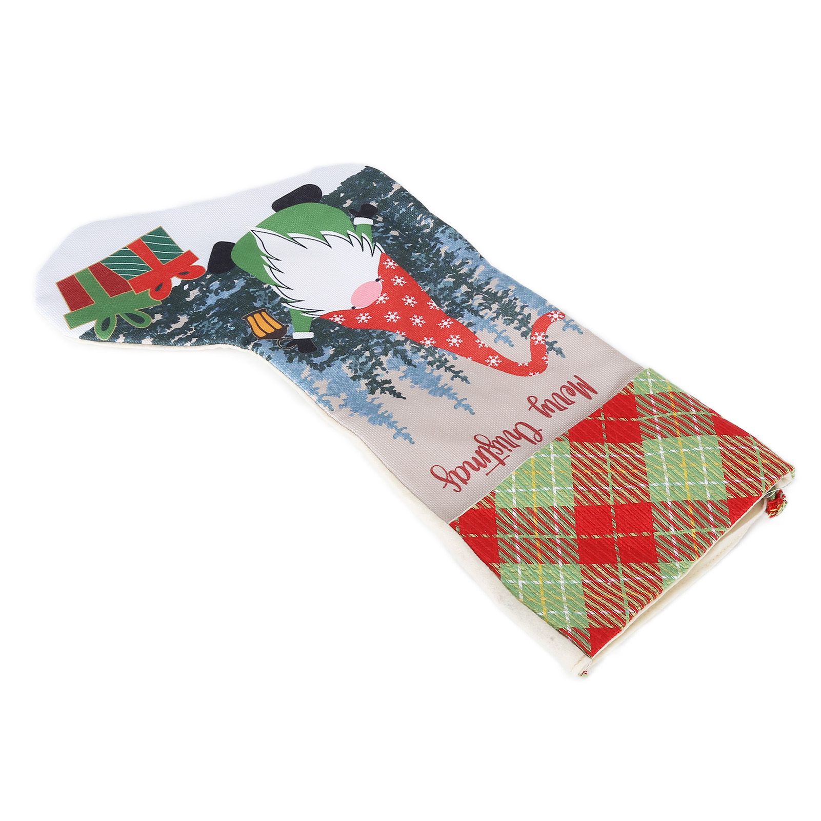 Christmas Decorative Sock Faceless Doll Pattern Children's Gift Bag for Festival Costume PartyRed Hat - Image 5