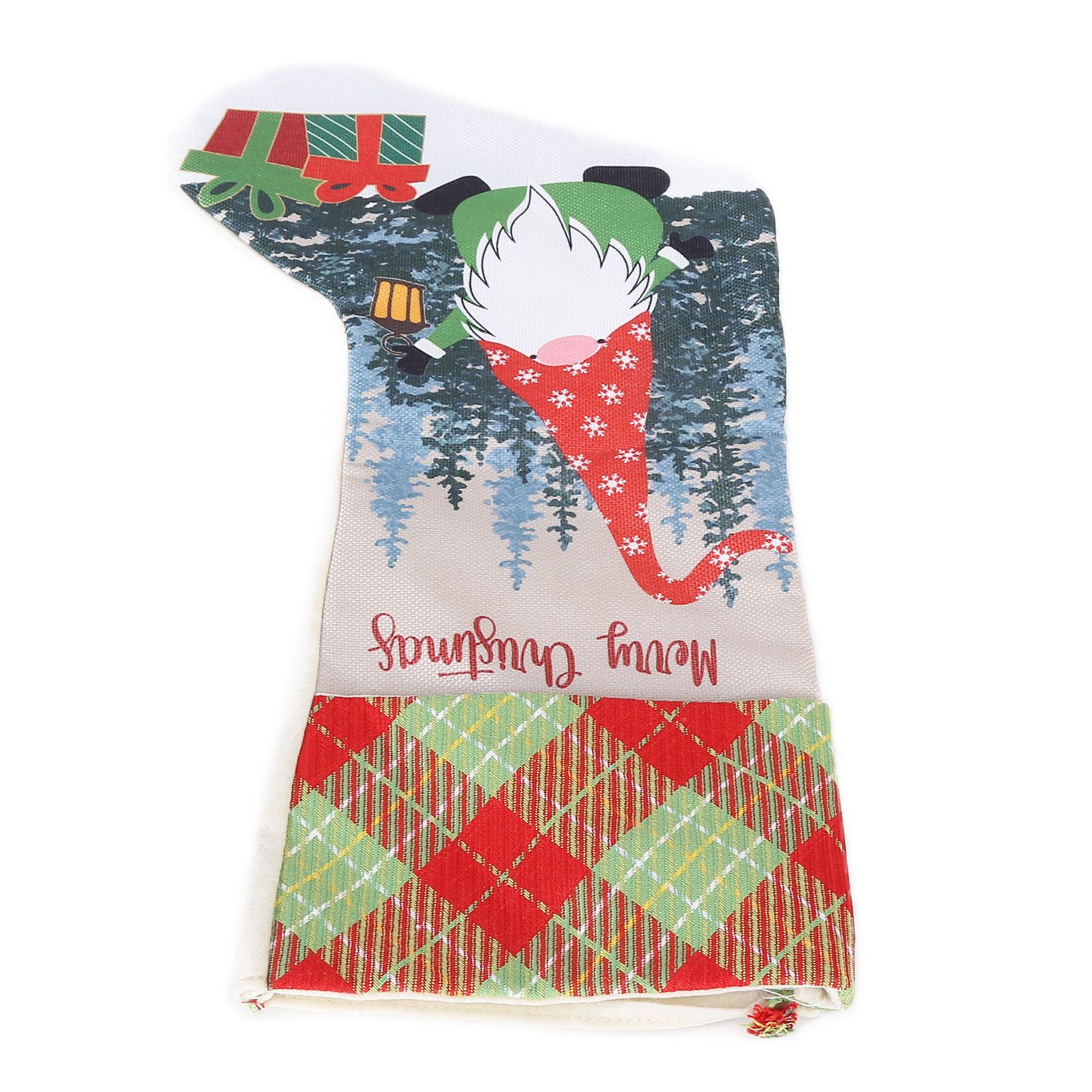 Christmas Decorative Sock Faceless Doll Pattern Children's Gift Bag for Festival Costume PartyRed Hat - Image 6