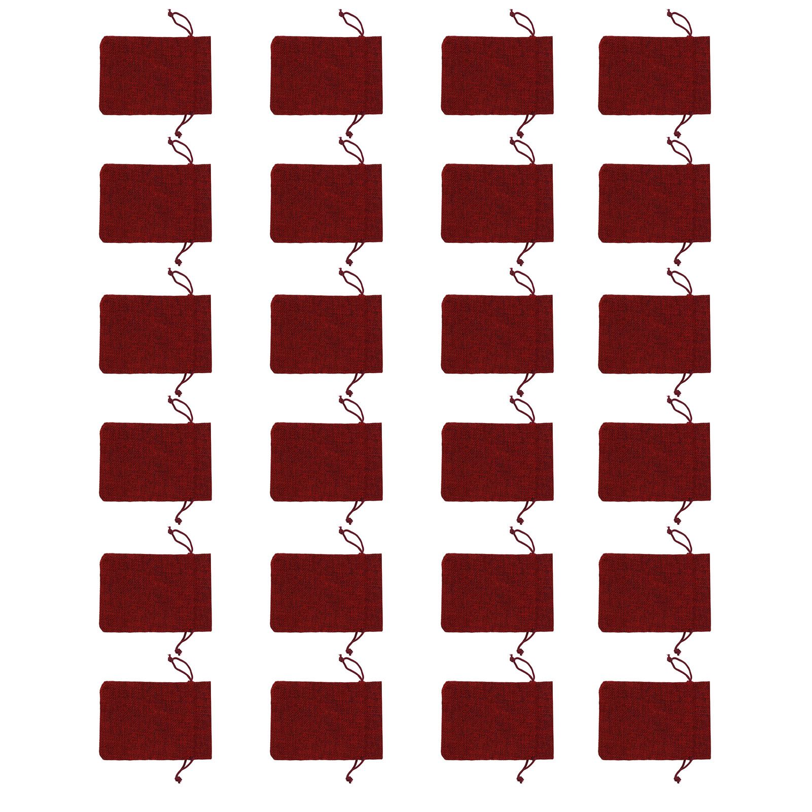 24Pcs Christmas Advent Calendar Drawstring Bags Reusable Hanging Countdown Pouch for Candy Jewelry GiftWine Red - Image 5
