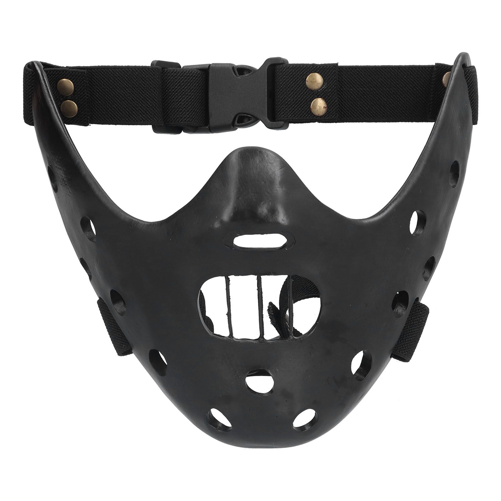 Lamb Mask Black Durable Adjustable Resin Cosplay Mask for Halloween Carnival Parties - Image 1