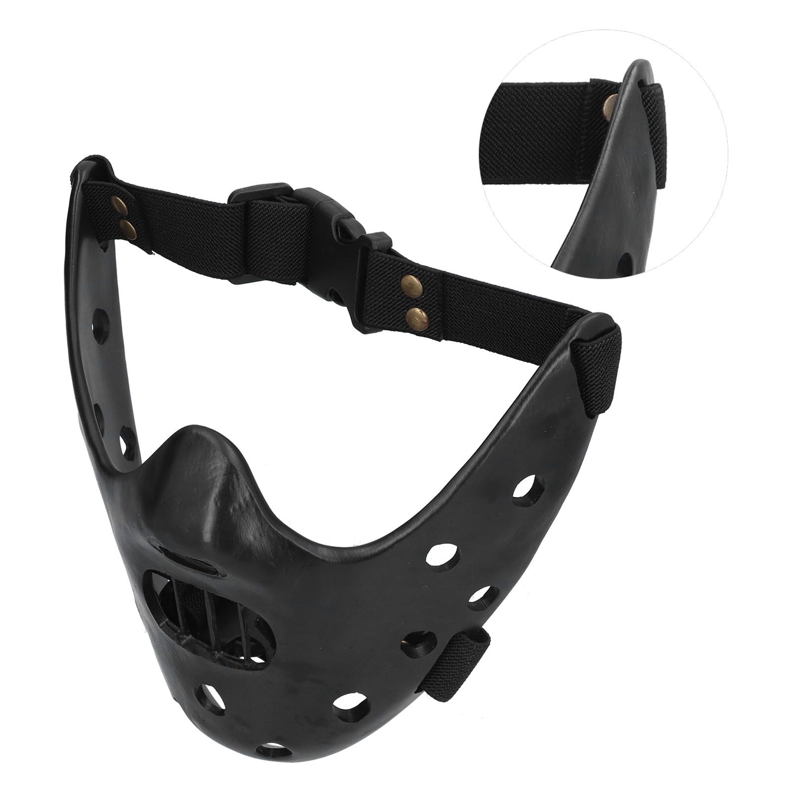 Lamb Mask Black Durable Adjustable Resin Cosplay Mask for Halloween Carnival Parties - Image 8