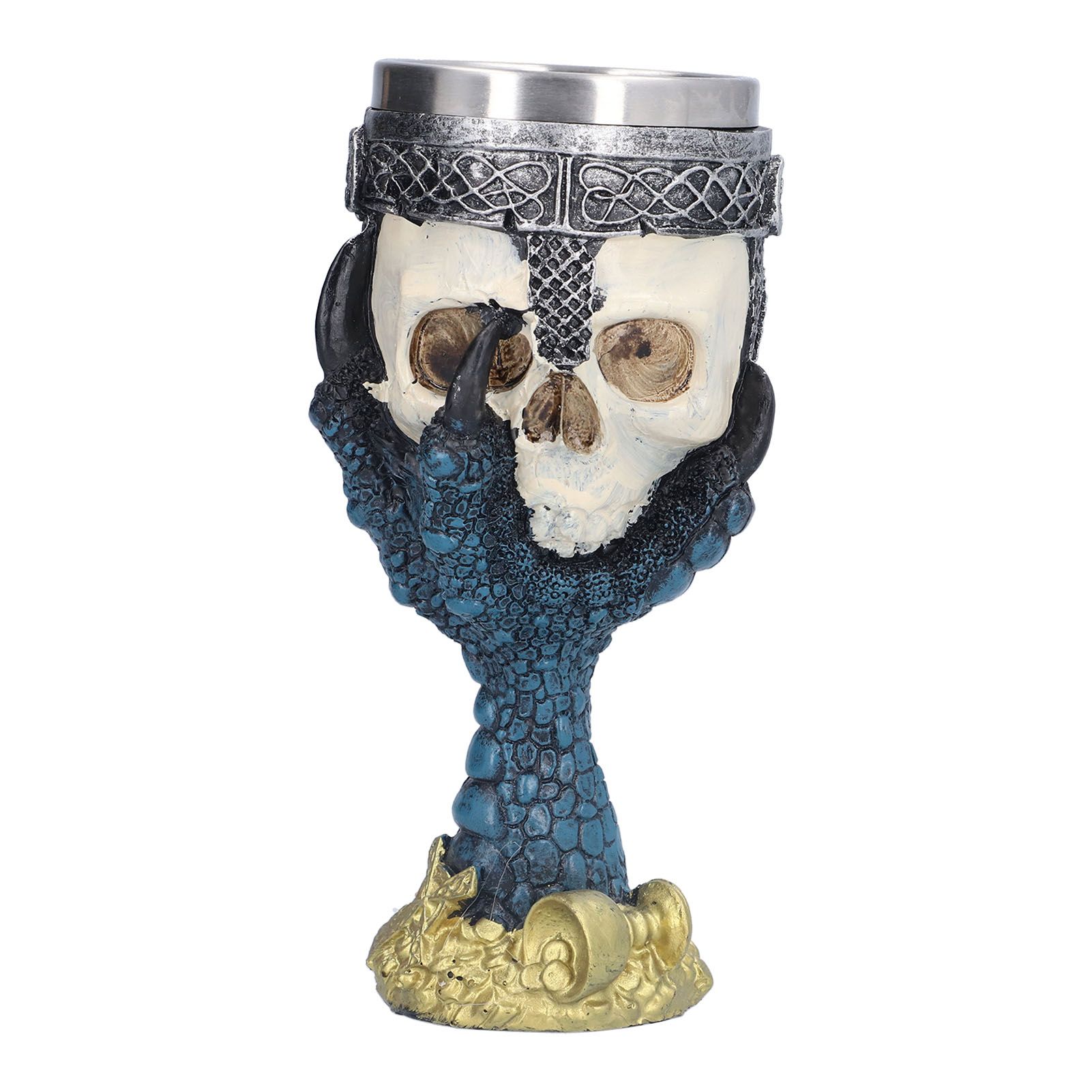 Skull Head Wine Goblet with Stainless Steel Inner Personalized Claw Skull Cup for Home - Image 1