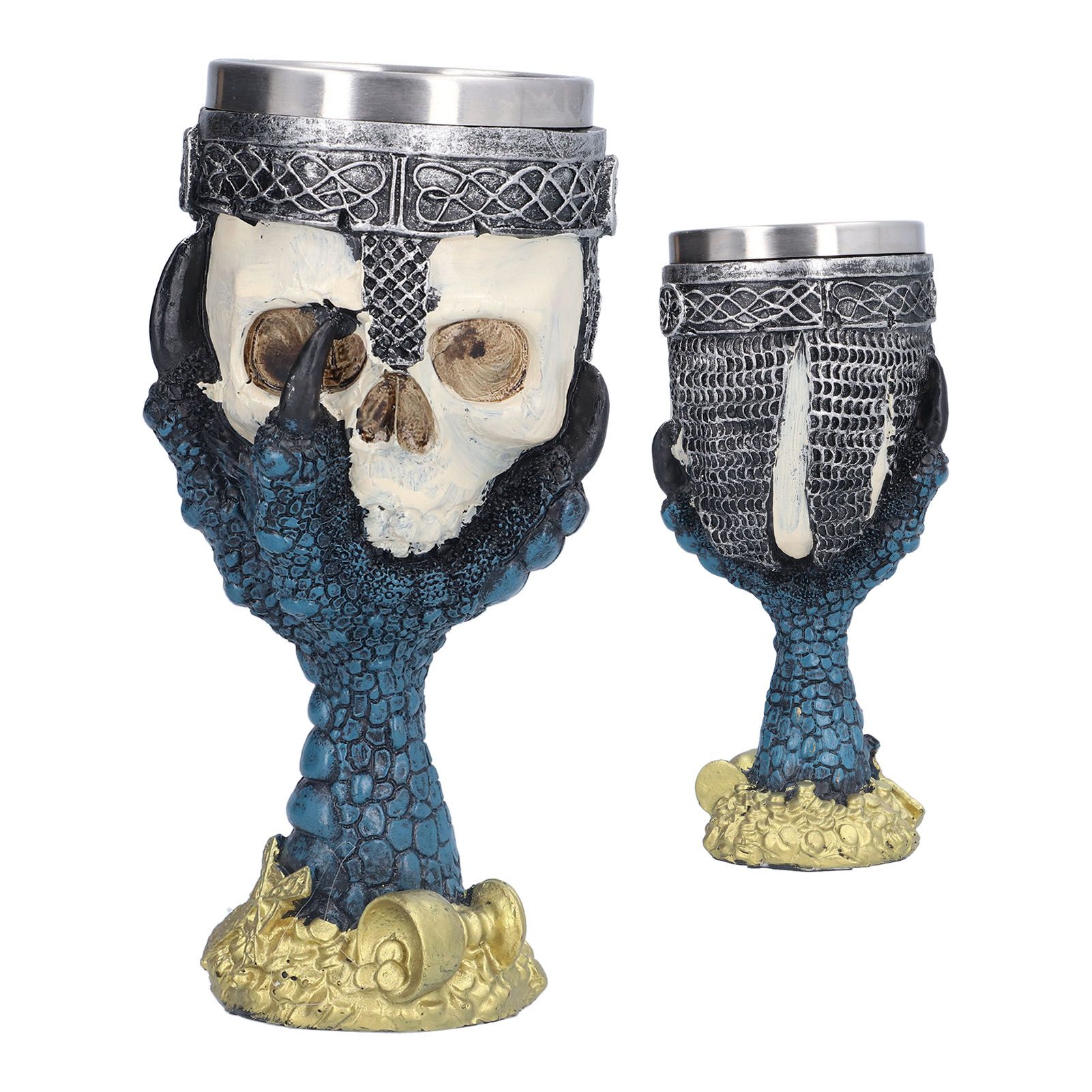 Skull Head Wine Goblet with Stainless Steel Inner Personalized Claw Skull Cup for Home - Image 8