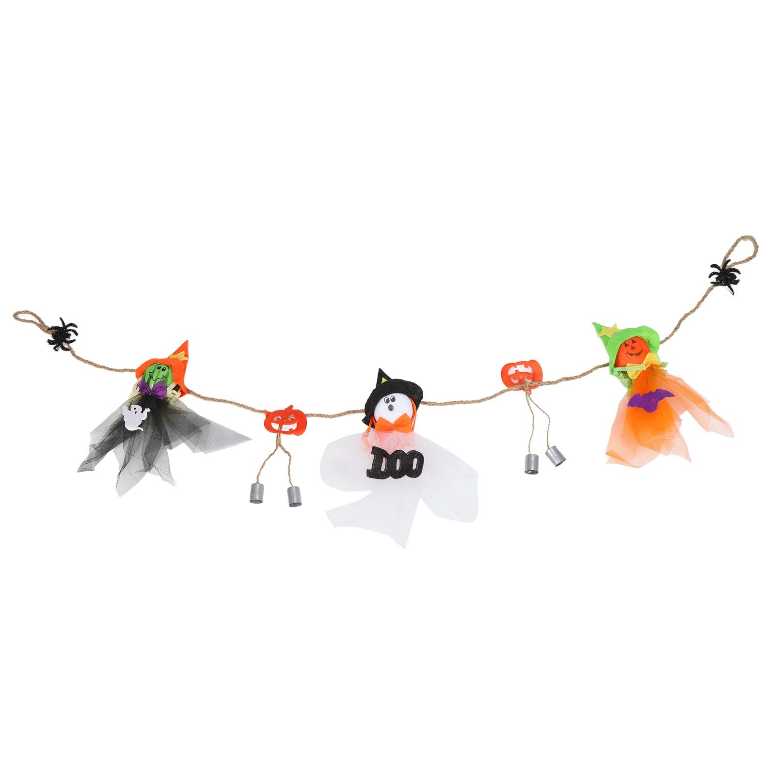 Pumpkin Witch Design Hanging Doll Halloween Pendant Ornament for Costume Party Bar DecorWith Jingle Bell - Image 3