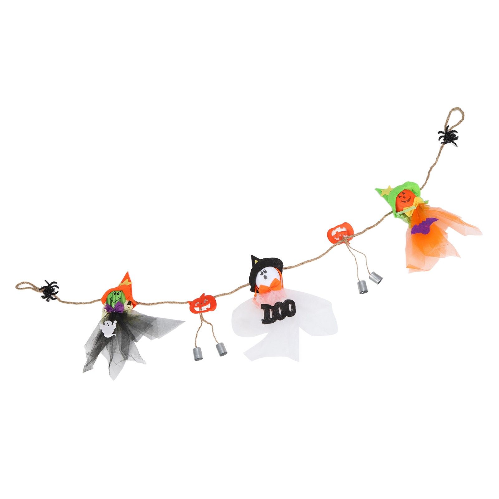 Pumpkin Witch Design Hanging Doll Halloween Pendant Ornament for Costume Party Bar DecorWith Jingle Bell - Image 4