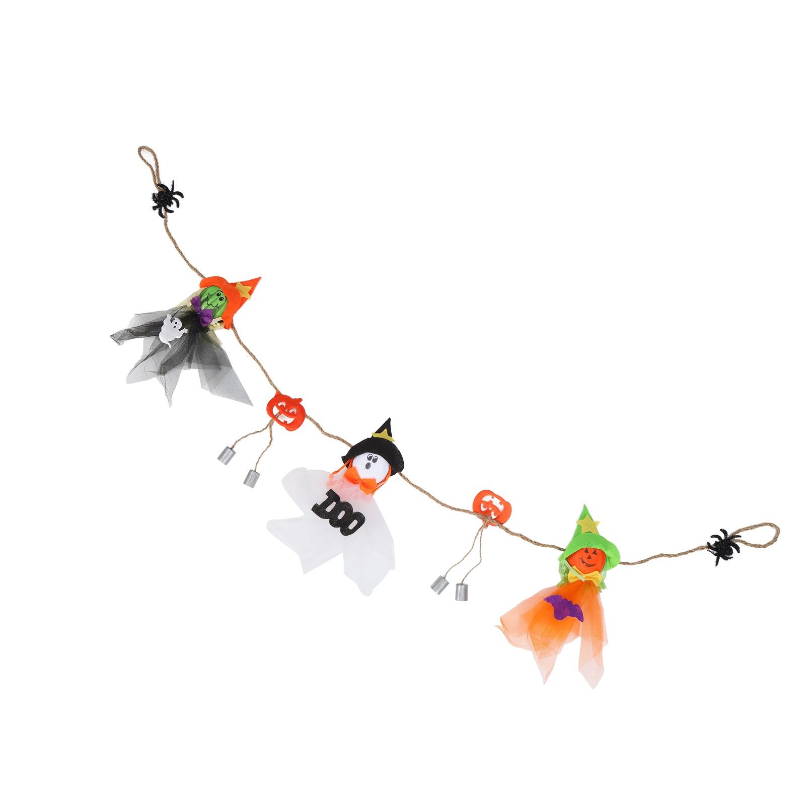 Pumpkin Witch Design Hanging Doll Halloween Pendant Ornament for Costume Party Bar DecorWith Jingle Bell - Image 8