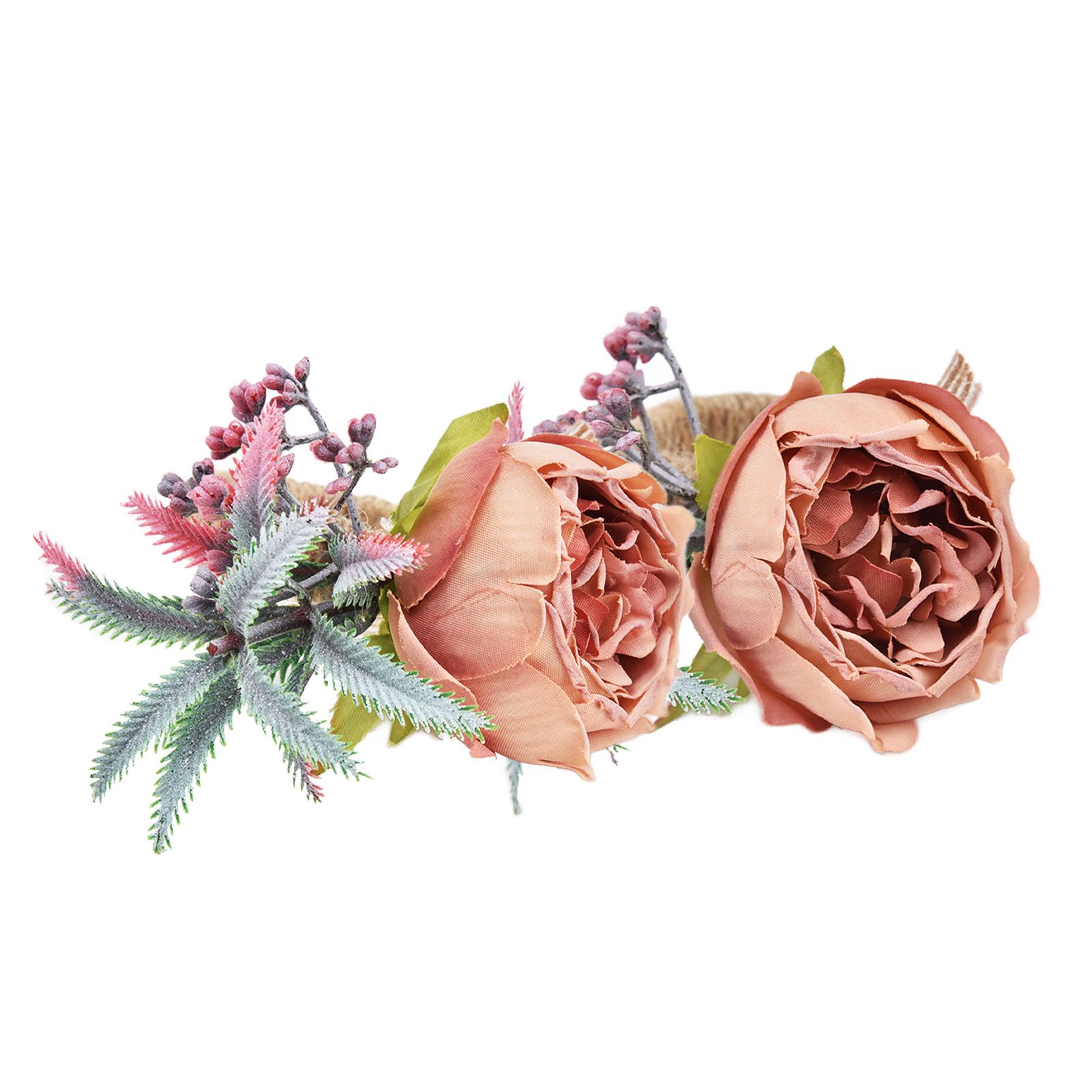 2Pcs Innovative Napkin Buckle Simulation Flower Napkin Ring Holder for Hotel RestaurantPink - Image 3
