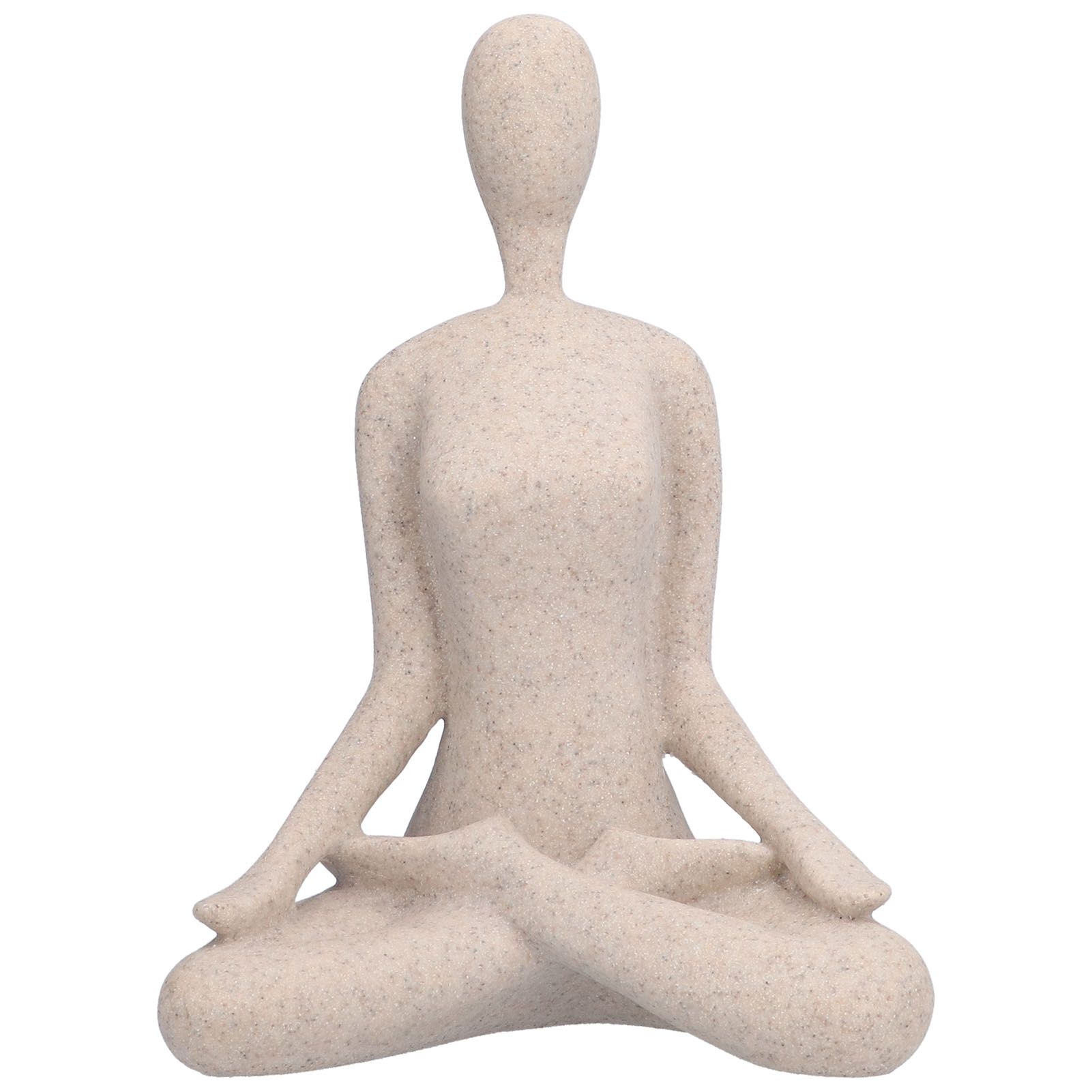 Yoga Pose Statue Nordic Sandstone Resin Yoga Pose Figurines Collectible Decoration Gifts for Home Office DecorBL560 - Image 1