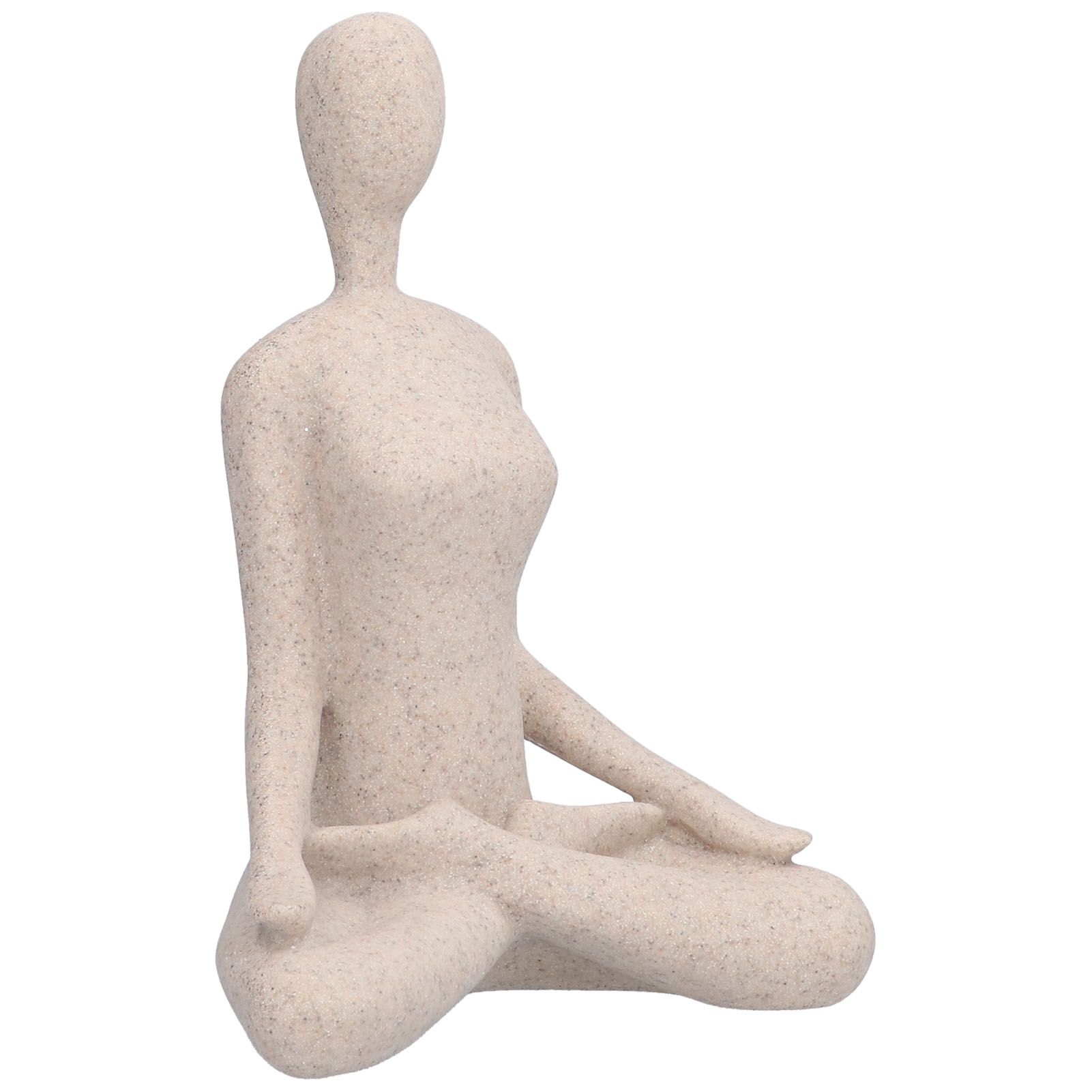 Yoga Pose Statue Nordic Sandstone Resin Yoga Pose Figurines Collectible Decoration Gifts for Home Office DecorBL560 - Image 3