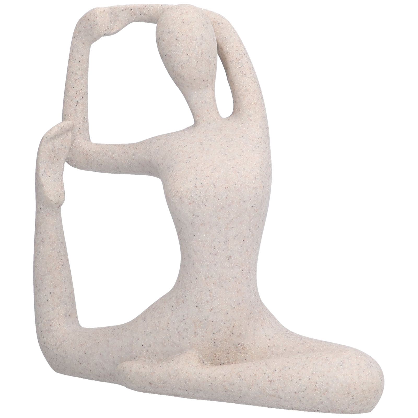 Yoga Pose Statue Nordic Sandstone Resin Yoga Pose Figurines Collectible Decoration Gifts for Home Office DecorBL562 - Image 2