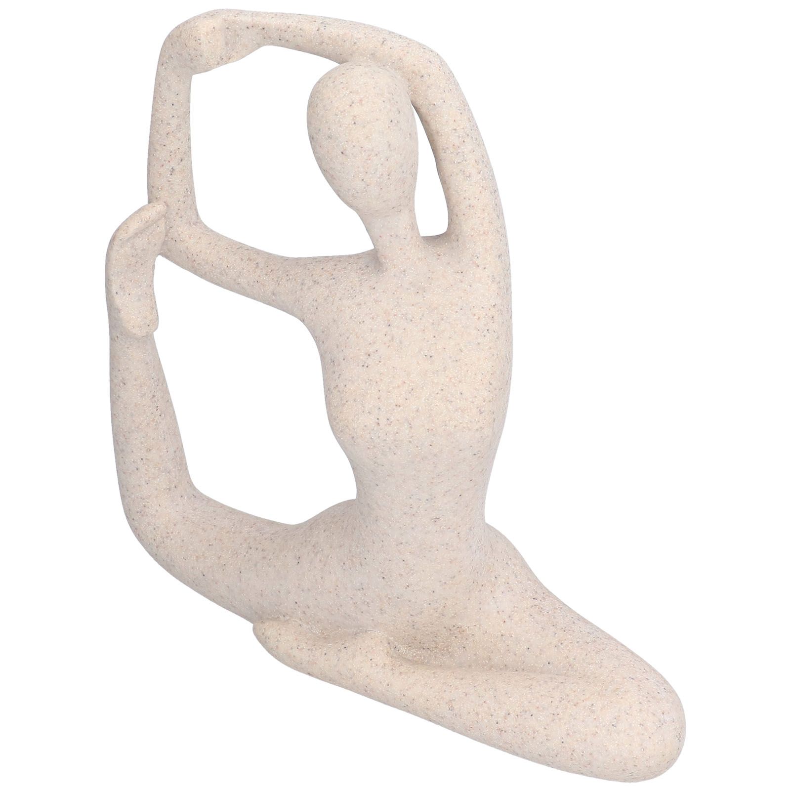 Yoga Pose Statue Nordic Sandstone Resin Yoga Pose Figurines Collectible Decoration Gifts for Home Office DecorBL562 - Image 4